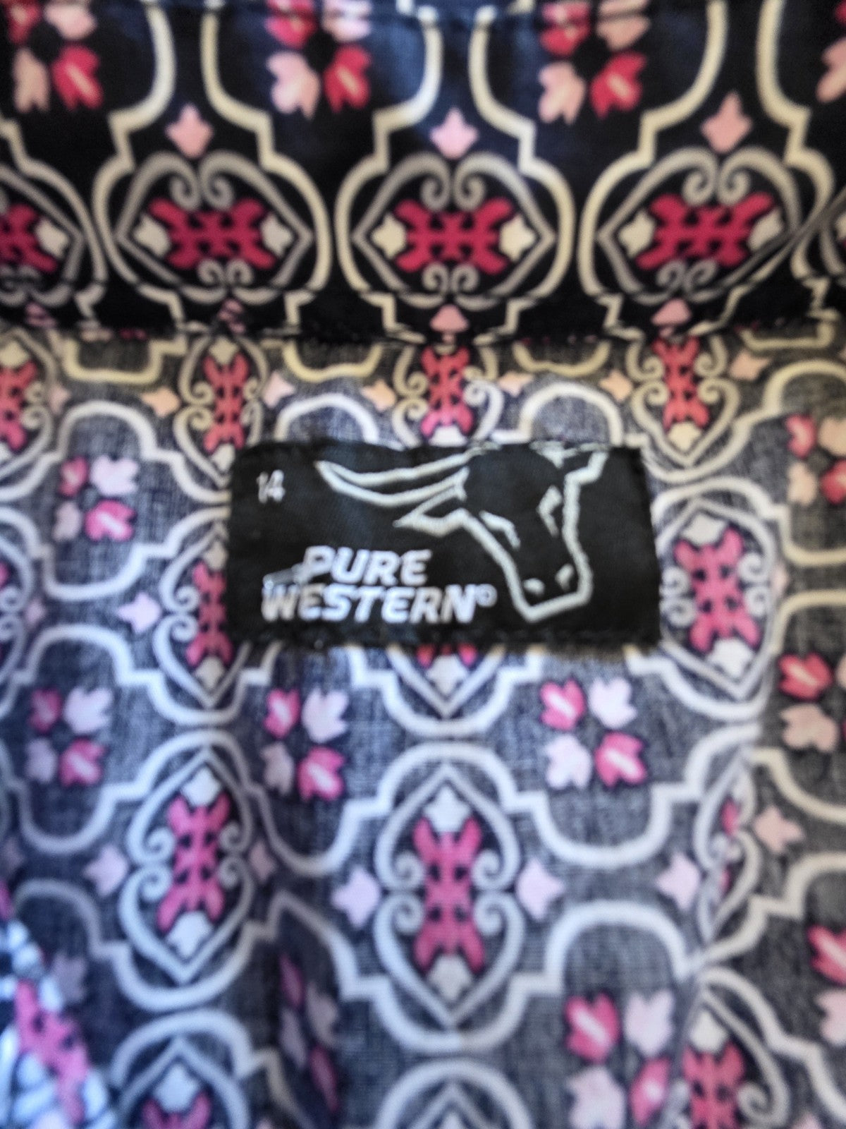 Pure Western Rodeo Arena Shirt Ladies Size 14