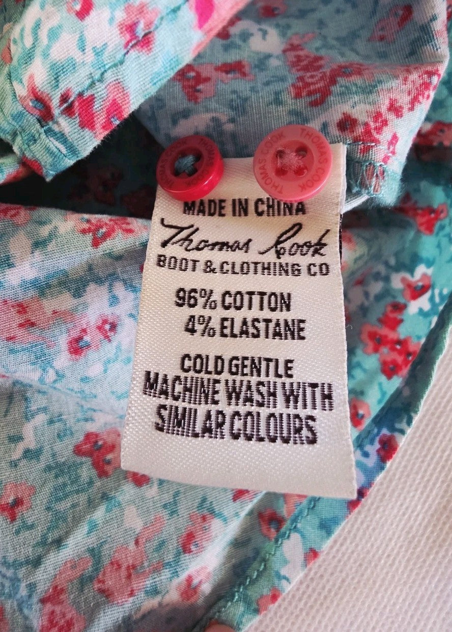 Thomas Cook Western Rodeo Short Sleeve Shirt Girls Size 14