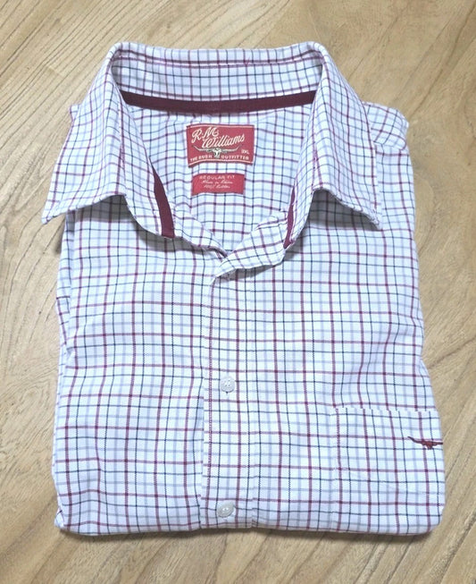 R.M Williams Regular Fit Long Sleeve Check Shirt Men's Size 3XL