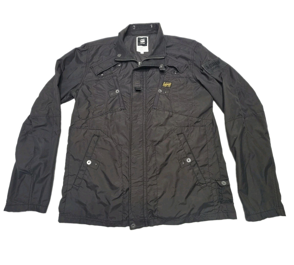 G-Star RAW Jacket Men's XL Black Recolite Laundry Overshirt Pockets Lightweight