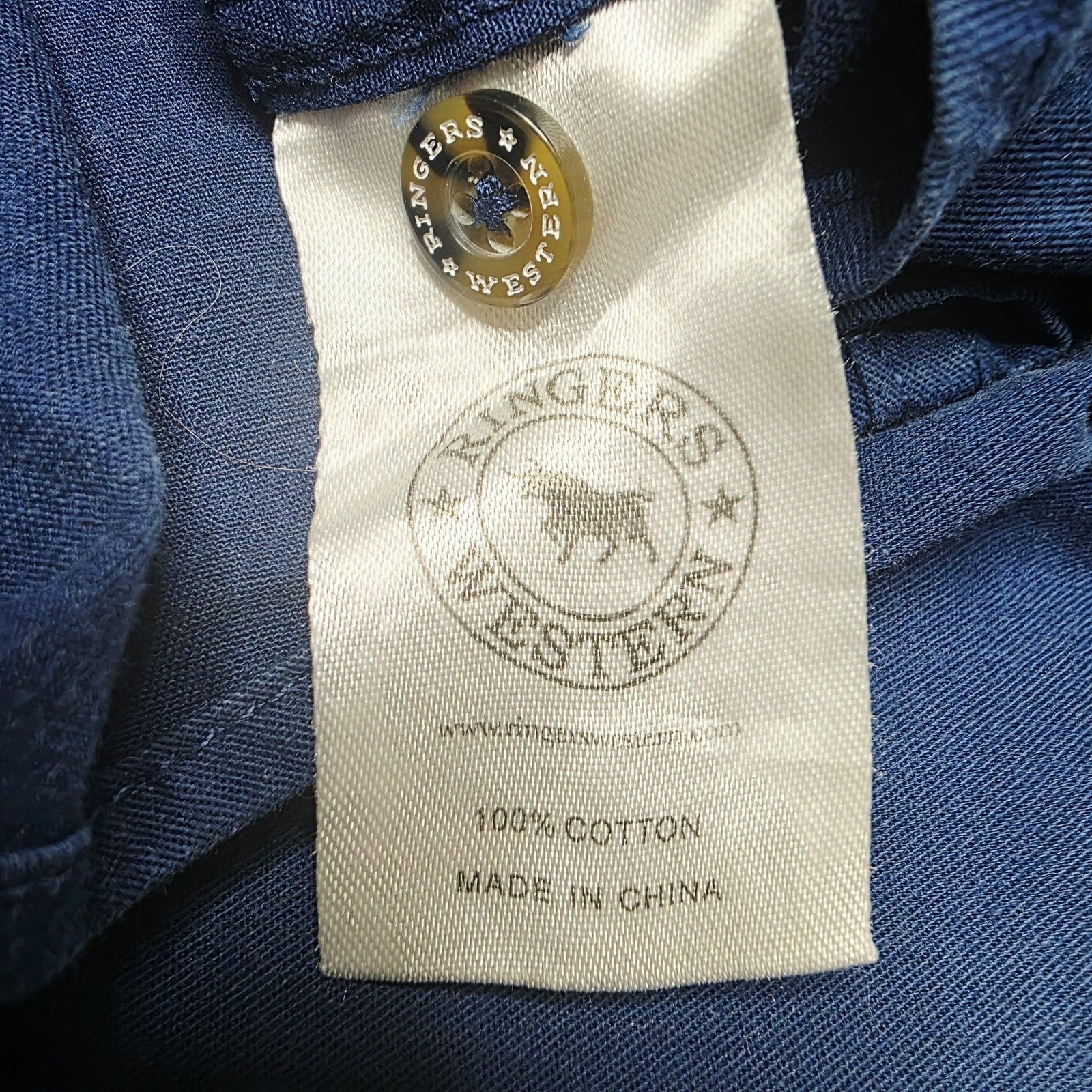 Ringers Western Shirt Men's 5XL Blue Short Sleeve button Front Western Casual