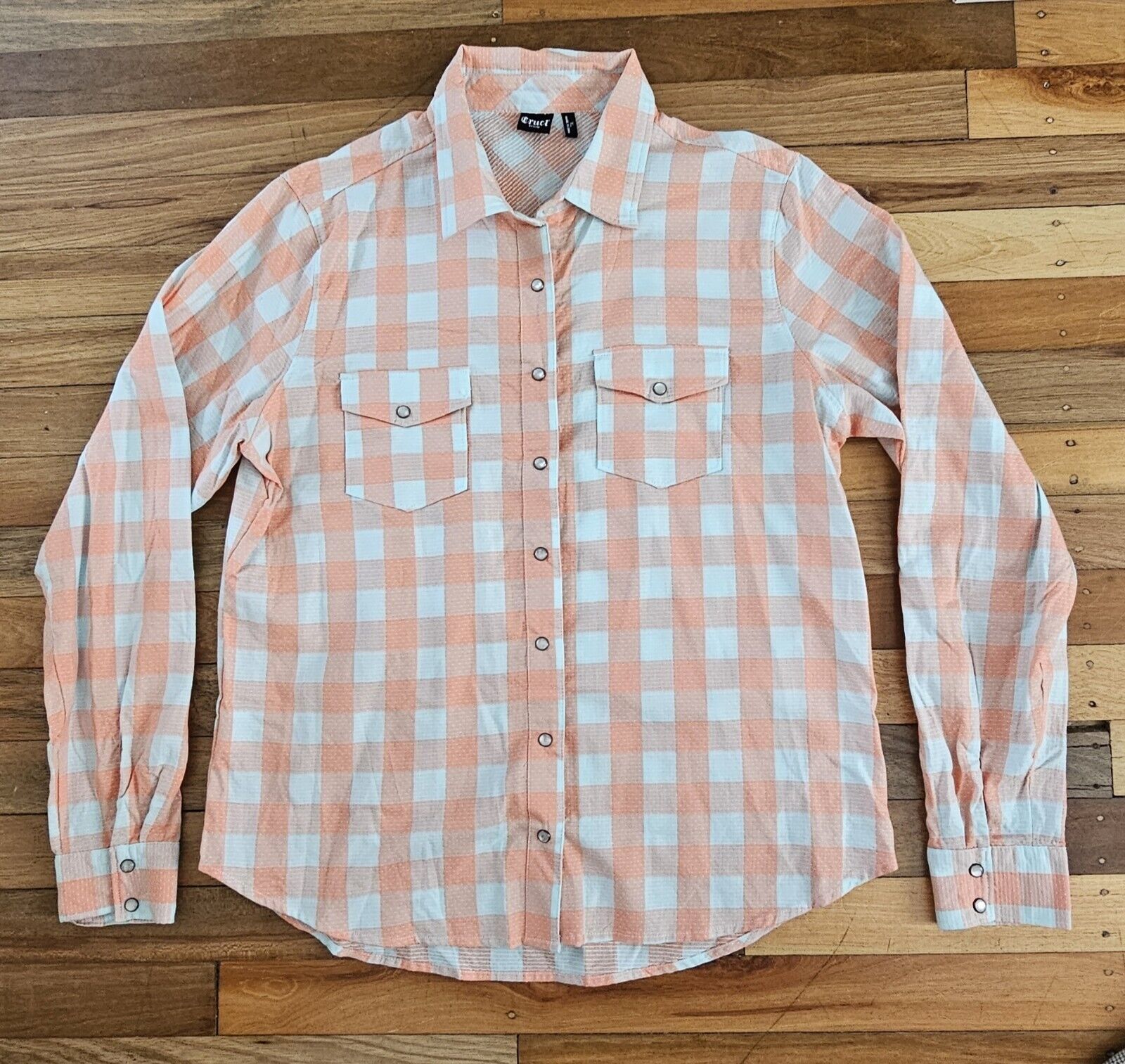 Cruel Girl Western Rodeo Check Shirt Ladies Size XL