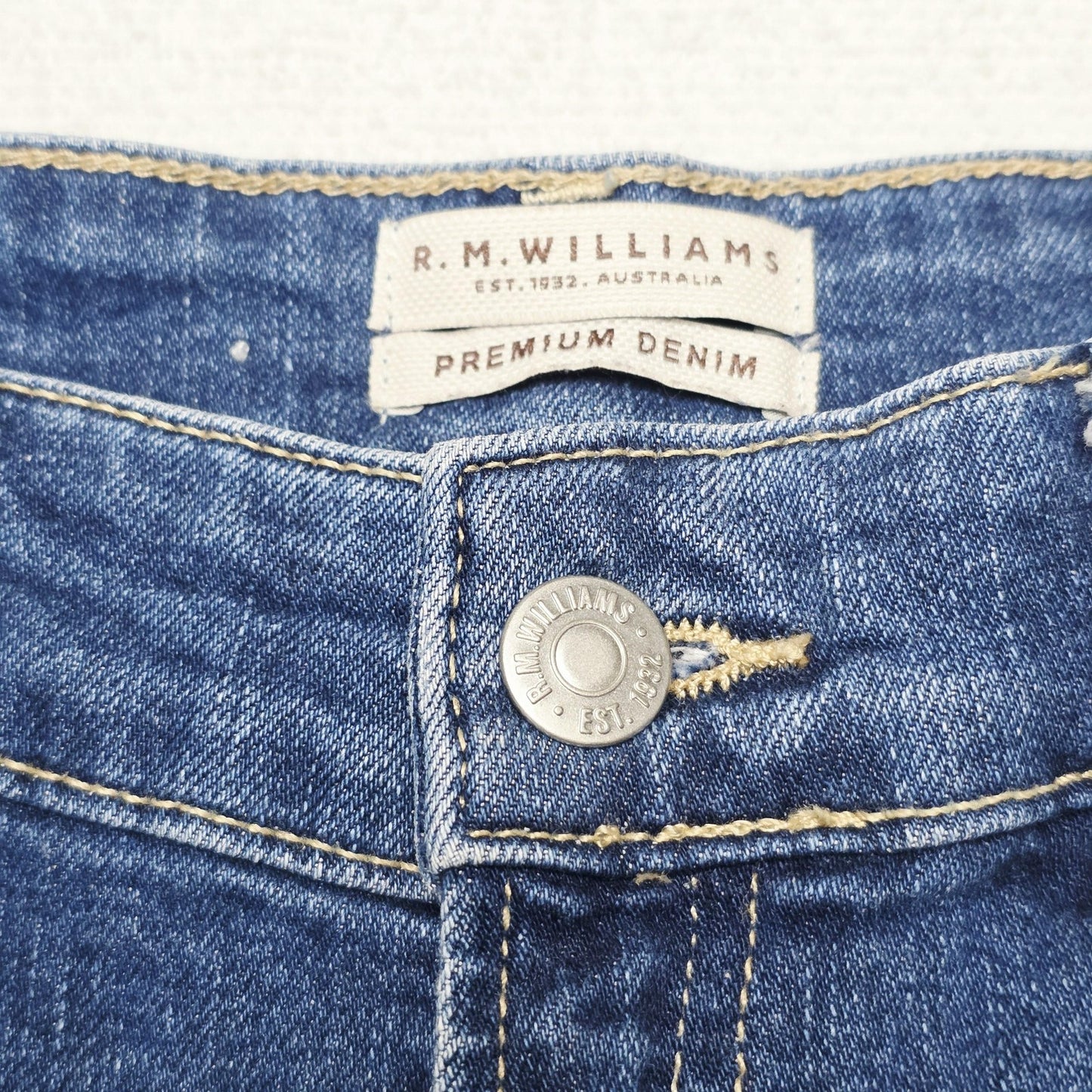 R.M. Williams Jeans Women's 28x30 Blue Skinny Slim Stretch Denim Pockets Logo