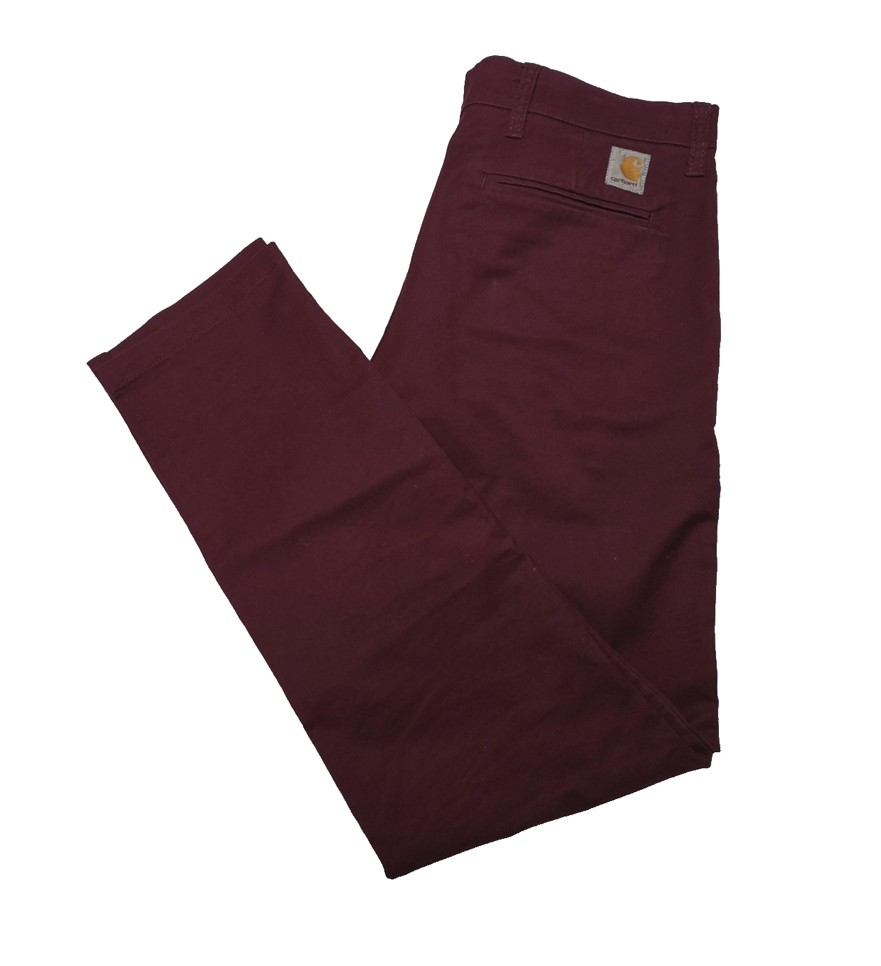 Carhartt Sid Pant Jeans Men's 34x32 Maroon Slim Tapered Stretch Cotton Zip Fly