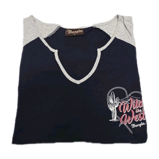 Wrangler Wild Like The West Sleeveless Tee Ladies Size 16