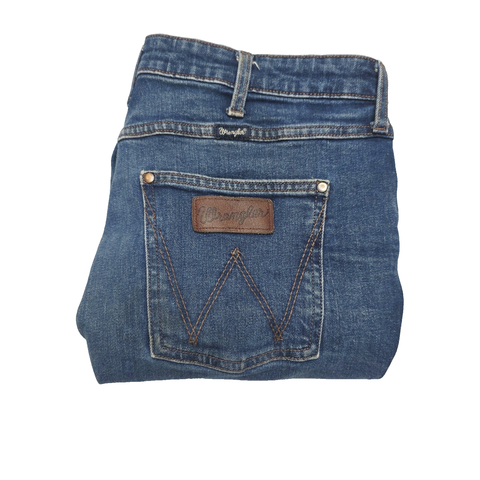 Wrangler Jeans Mens 33 Blue Bootcut Retro Stretch 33x30 Regular Pockets Zip