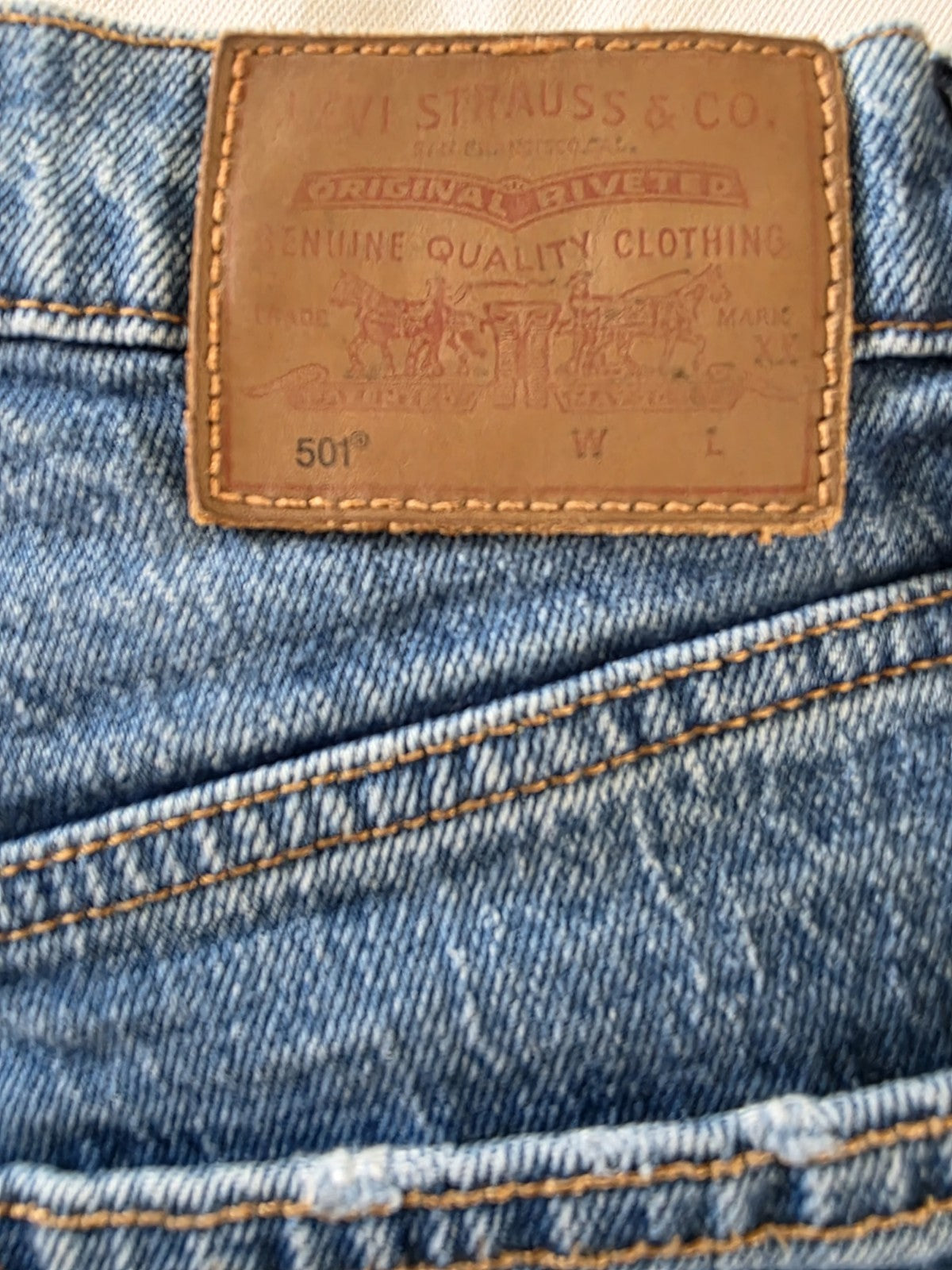 Levi's BIG E 501  Button Fly denim Jeans Ladies Size 24 x 28