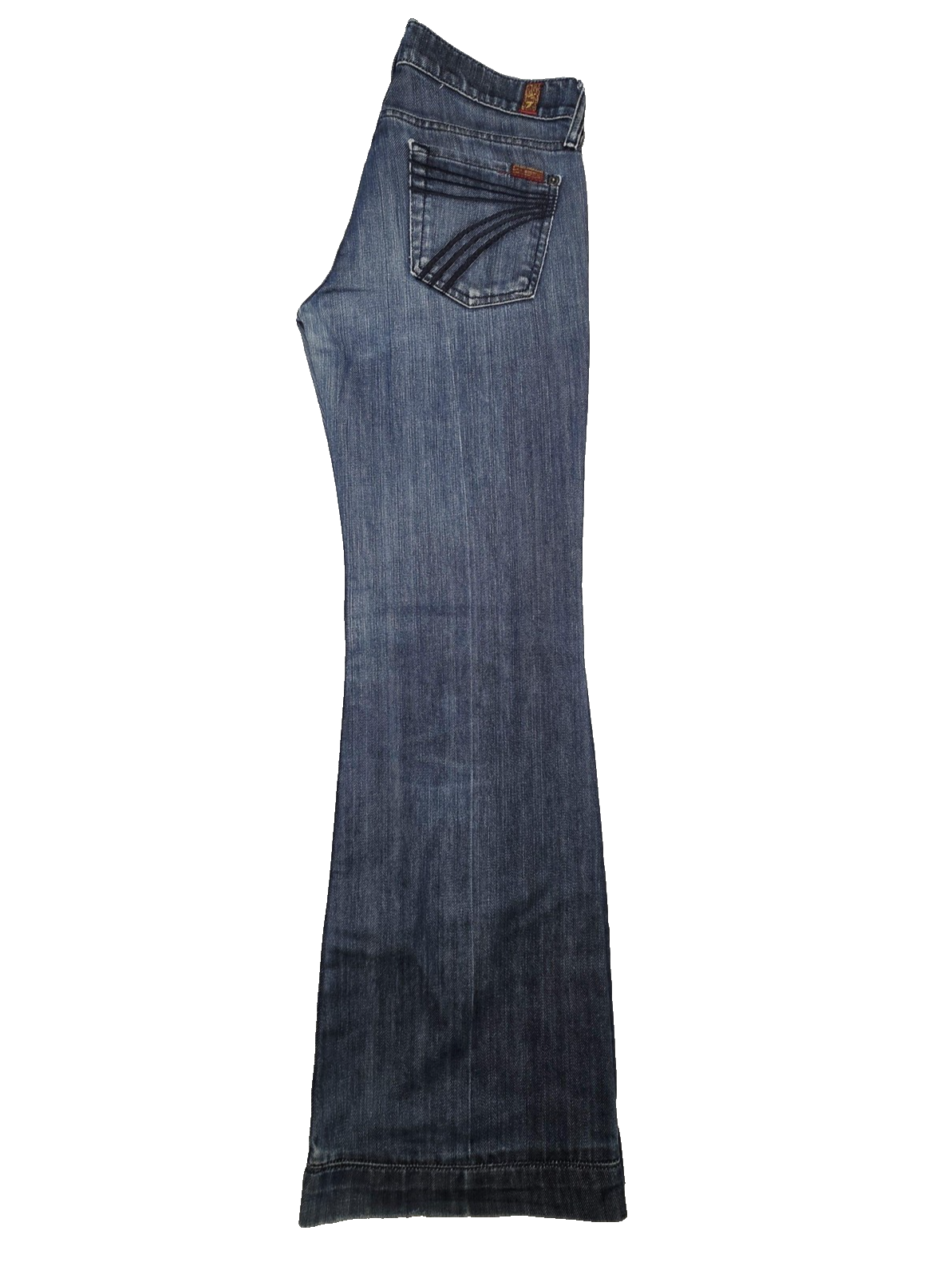 7 For All Mankind Jeans Women's 26 x 30 Blue Dojo Wide Leg Stretch Denim