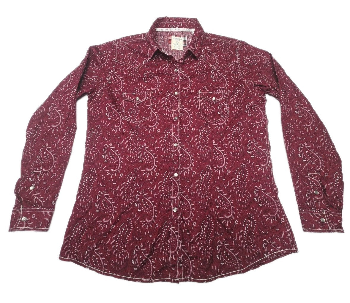 Panhandle Rough Stock Western Long Sleeve Shirt Ladies Size L