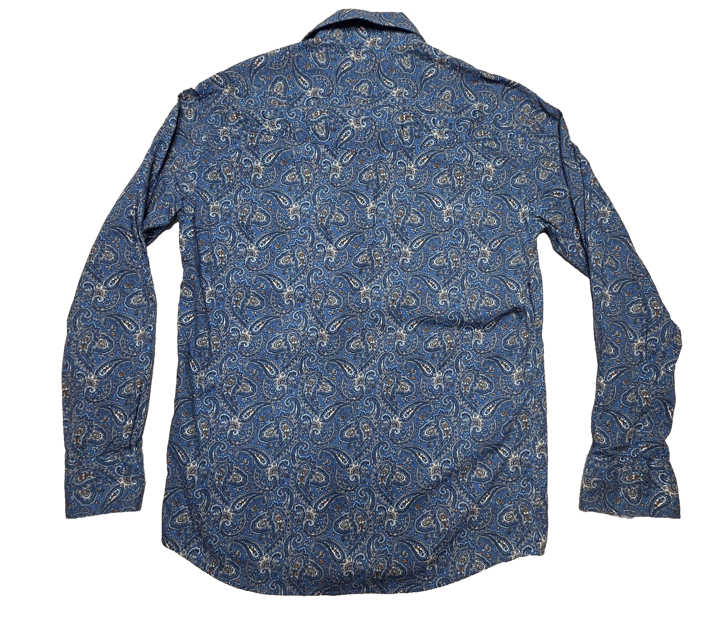 Roper Paisley Shirt Mens Medium M 100% Cotton Long Sleeve Snap Front Western