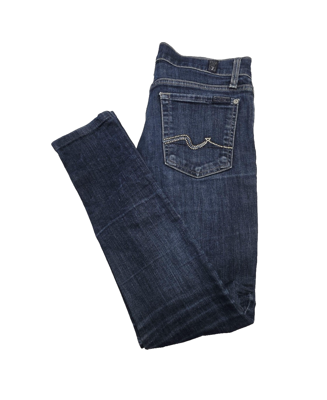 7 For All Mankind Jeans Women's 28 x 29 Blue Roxanne Skinny Dark Wash
