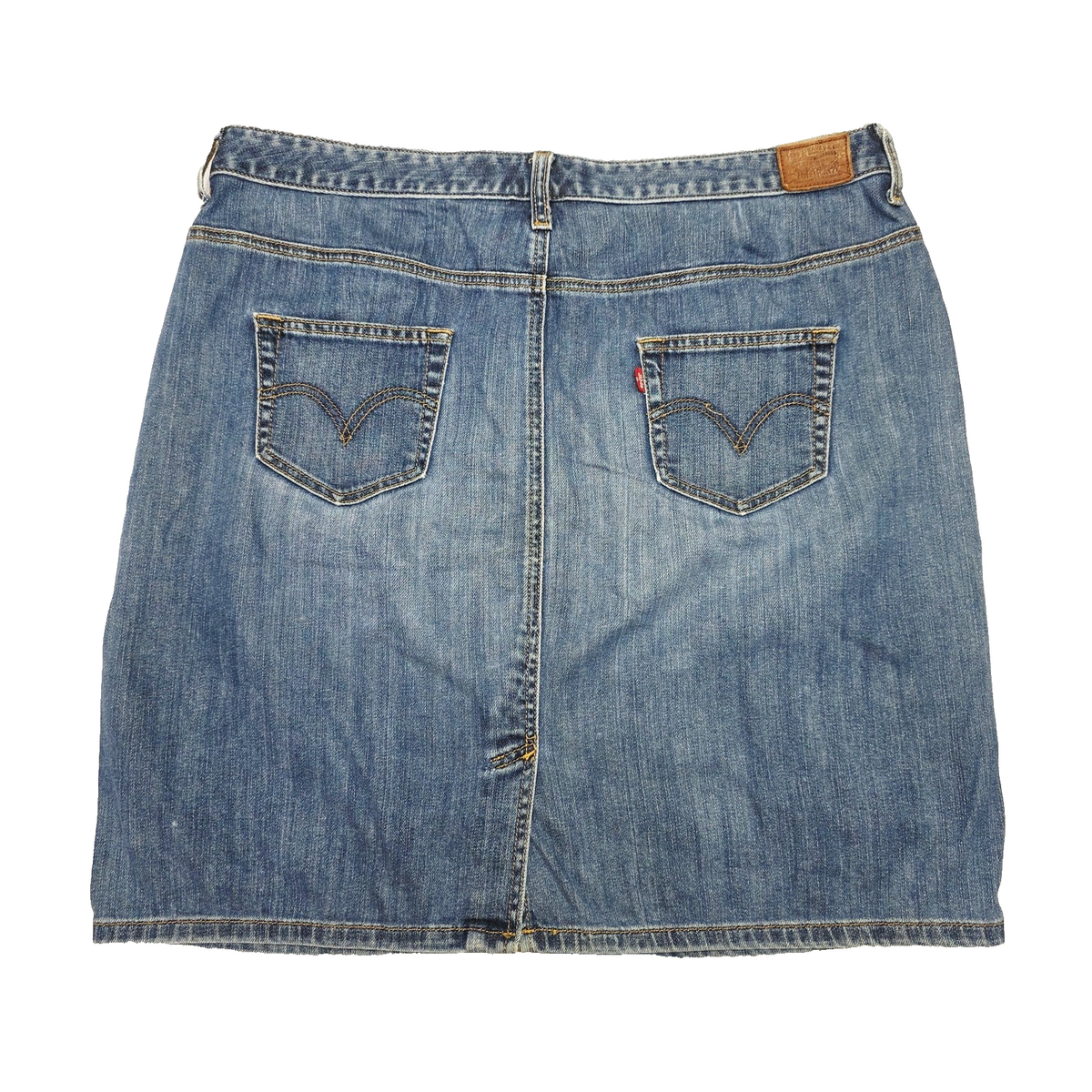 Levi's Skirt Women's 34 Blue Denim Knee Length Straight Pencil Casual