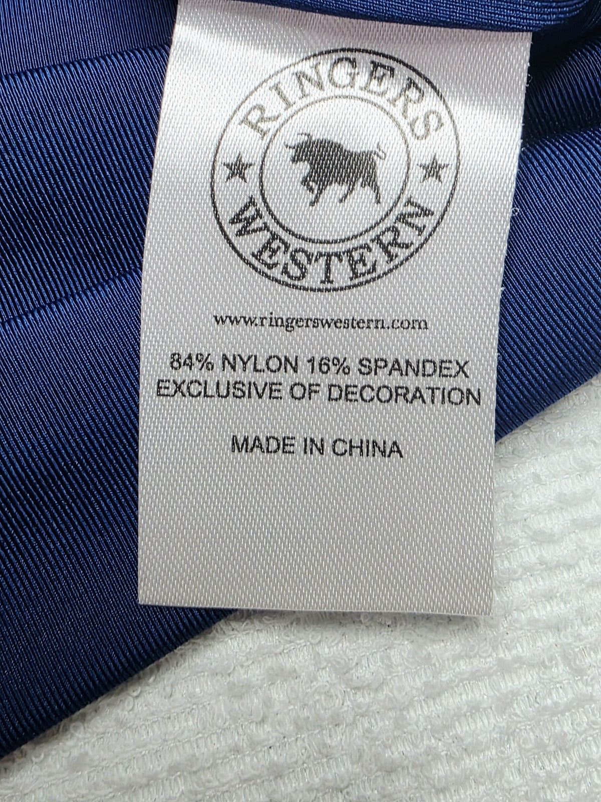 Ringers Western Tank Top Womens 16 Blue Nylon Elastane Square Neck Summer Casual