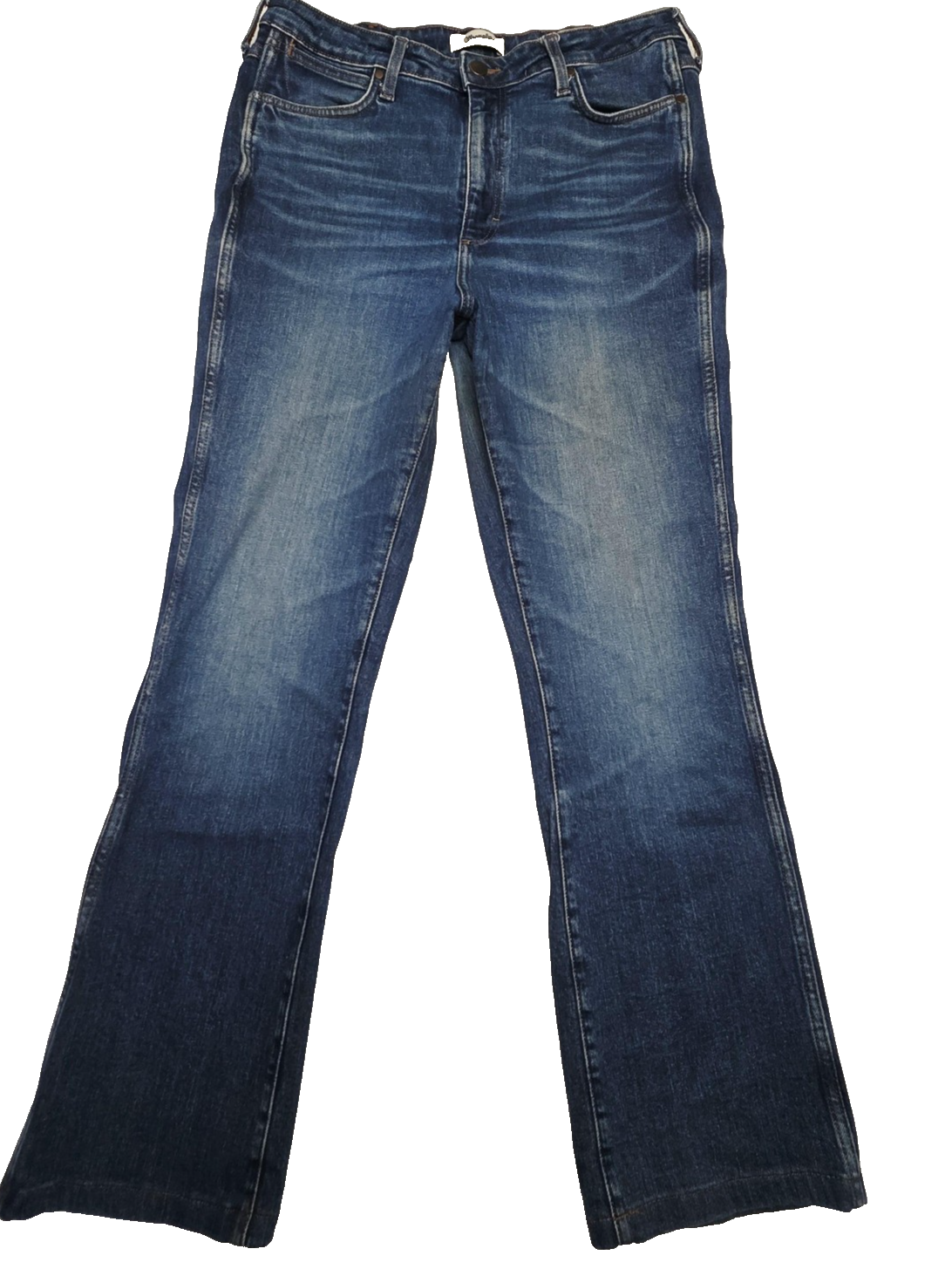 Wrangler Jeans Mens 33 Blue Bootcut Retro Stretch 33x30 Regular Pockets Zip