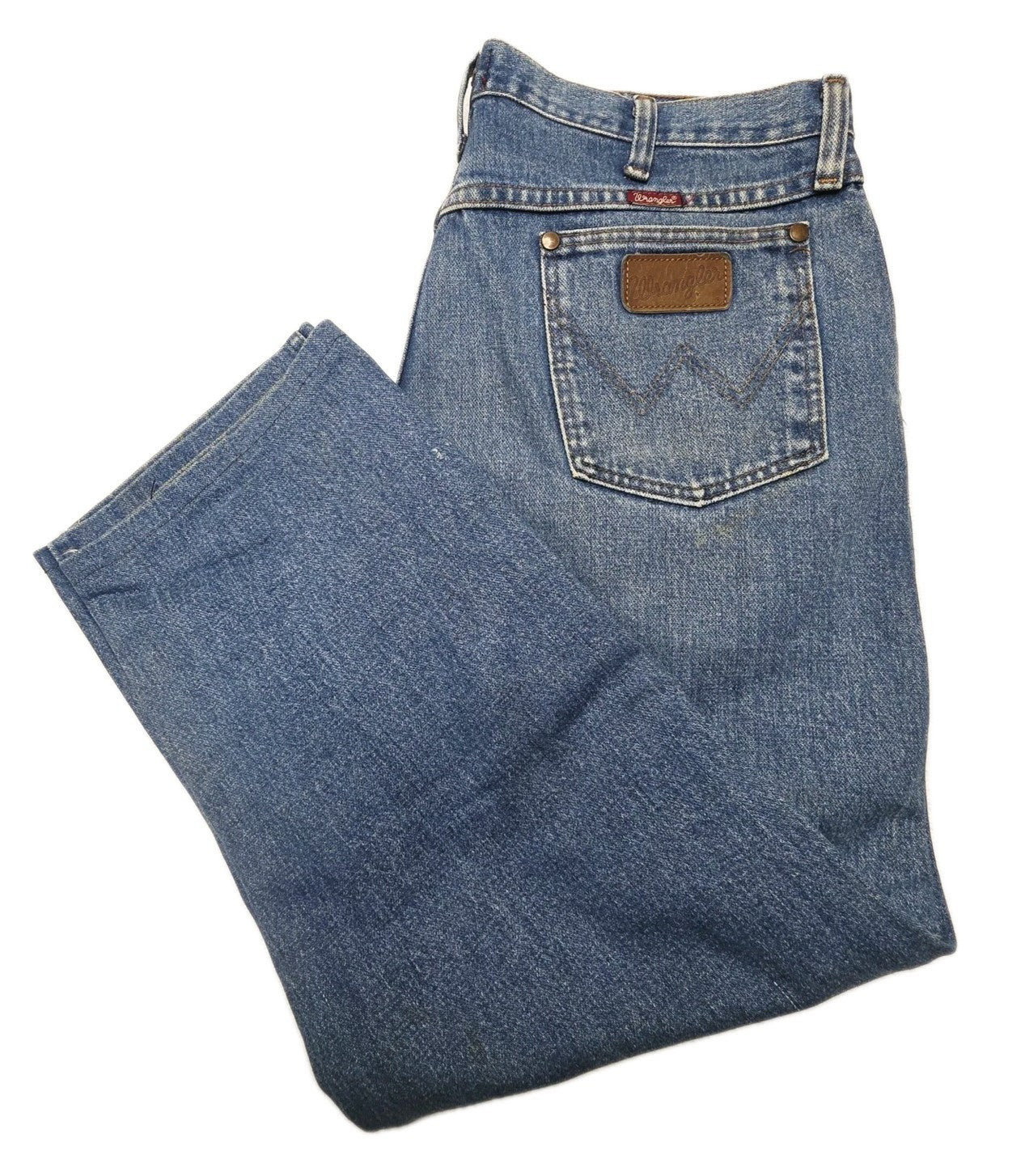 Wrangler Jeans Mens 36x25 Blue Straight Relaxed 100% Cotton Denim Cowboy 31MWZGK