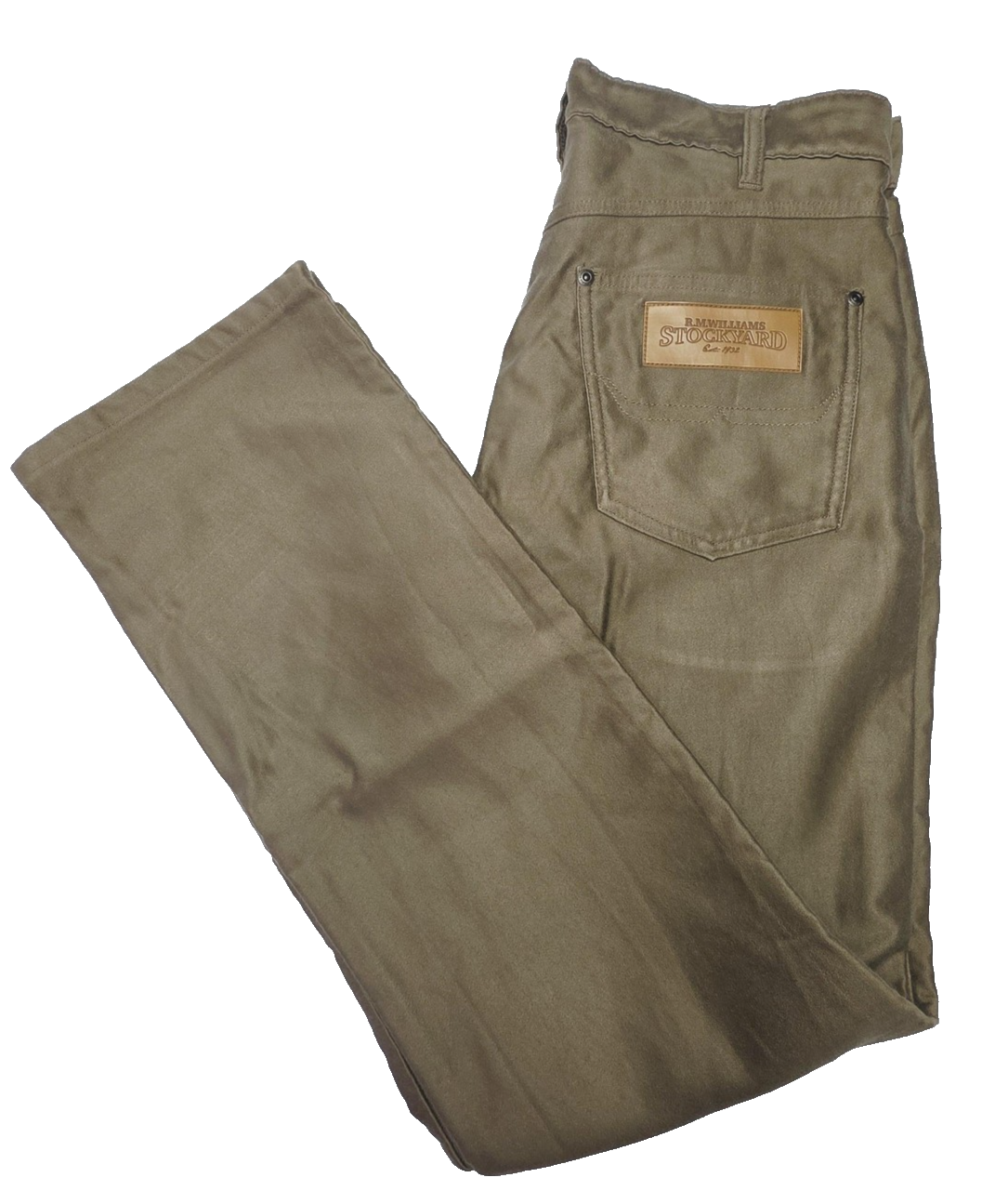 R.M. Williams Stockyard Jeans Men's 32 x 32 Brown Straight Regular Cotton