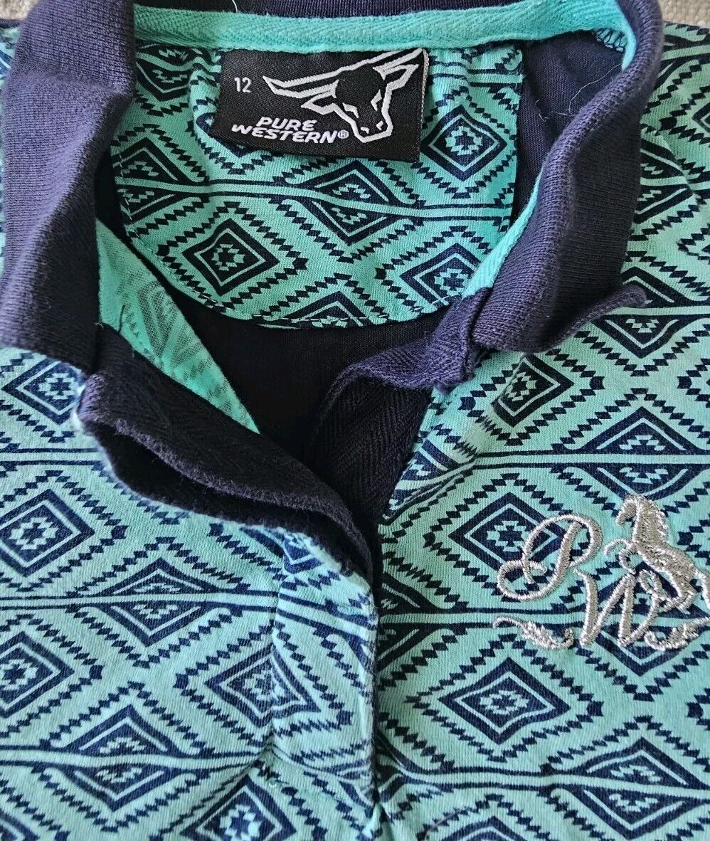 Pure Western Girls Polo Shirt Size 12
