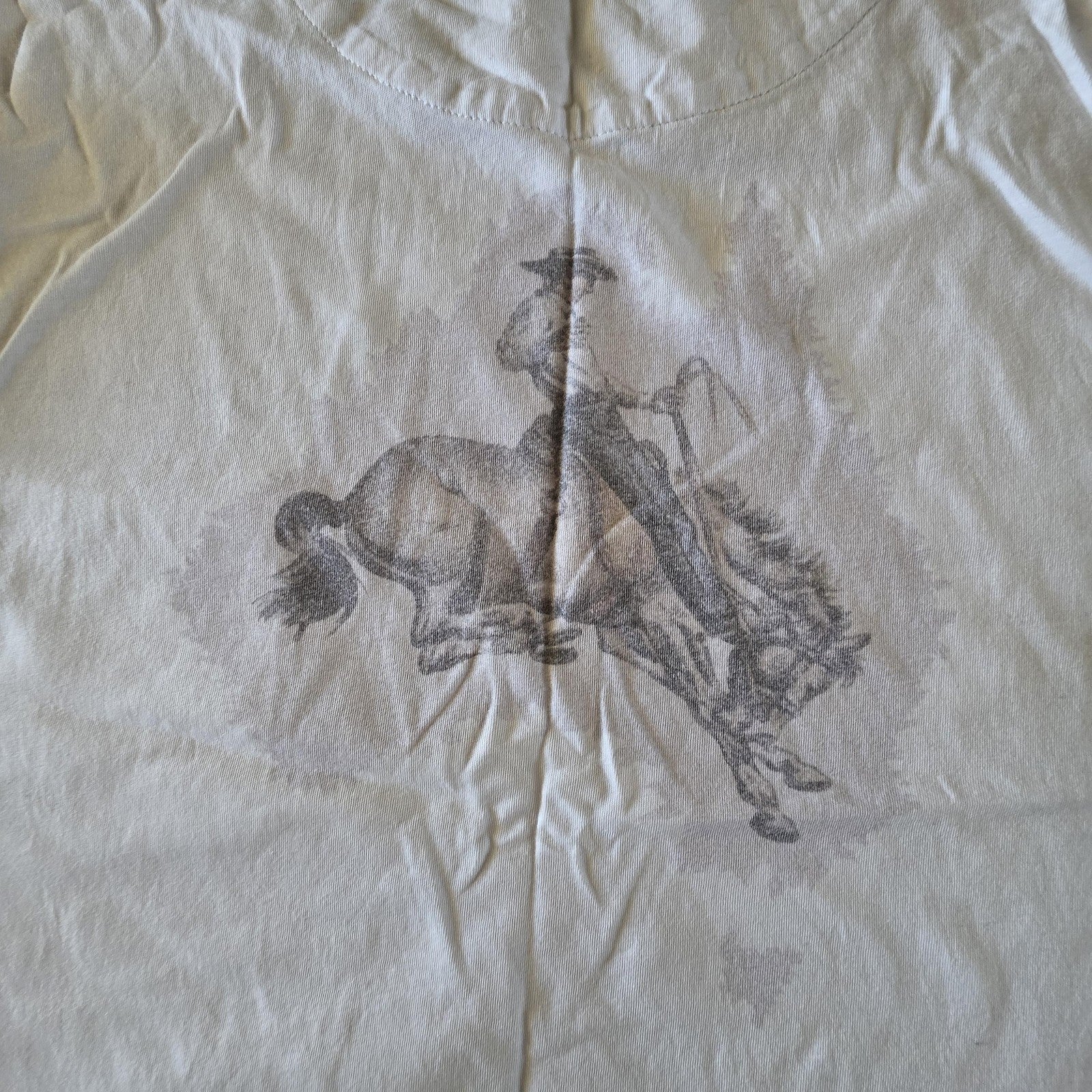 R.M. Williams Shirt Men's M White Short Sleeve Pocket Graphic T-Shirt Cotton