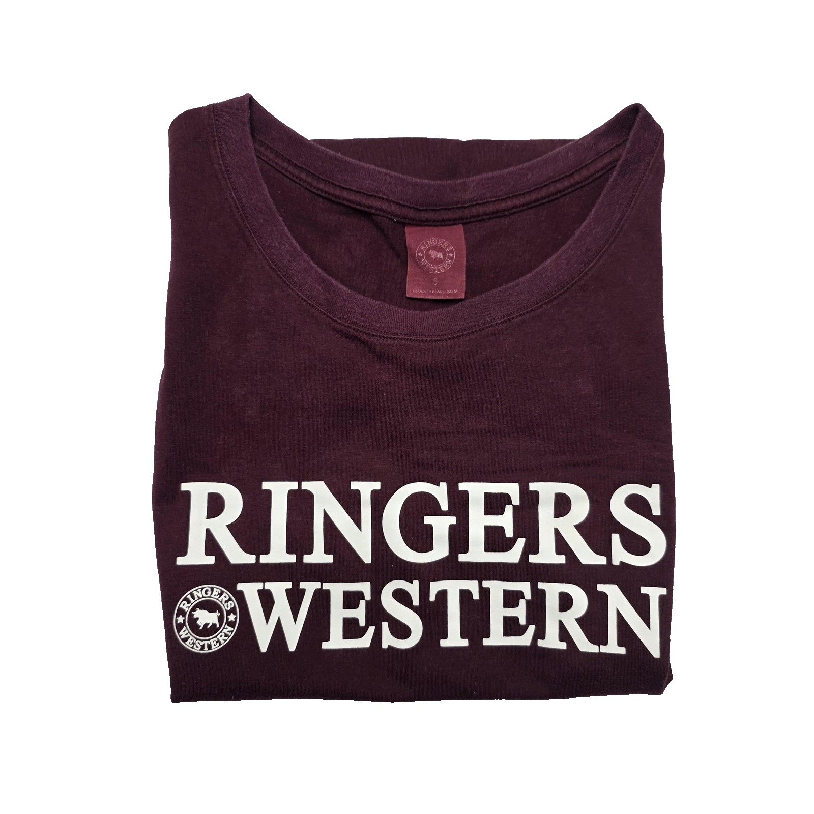 Ringers Western Shirt Men's S Maroon Sleeveless Tank Graphic Logo Jersey Cotton