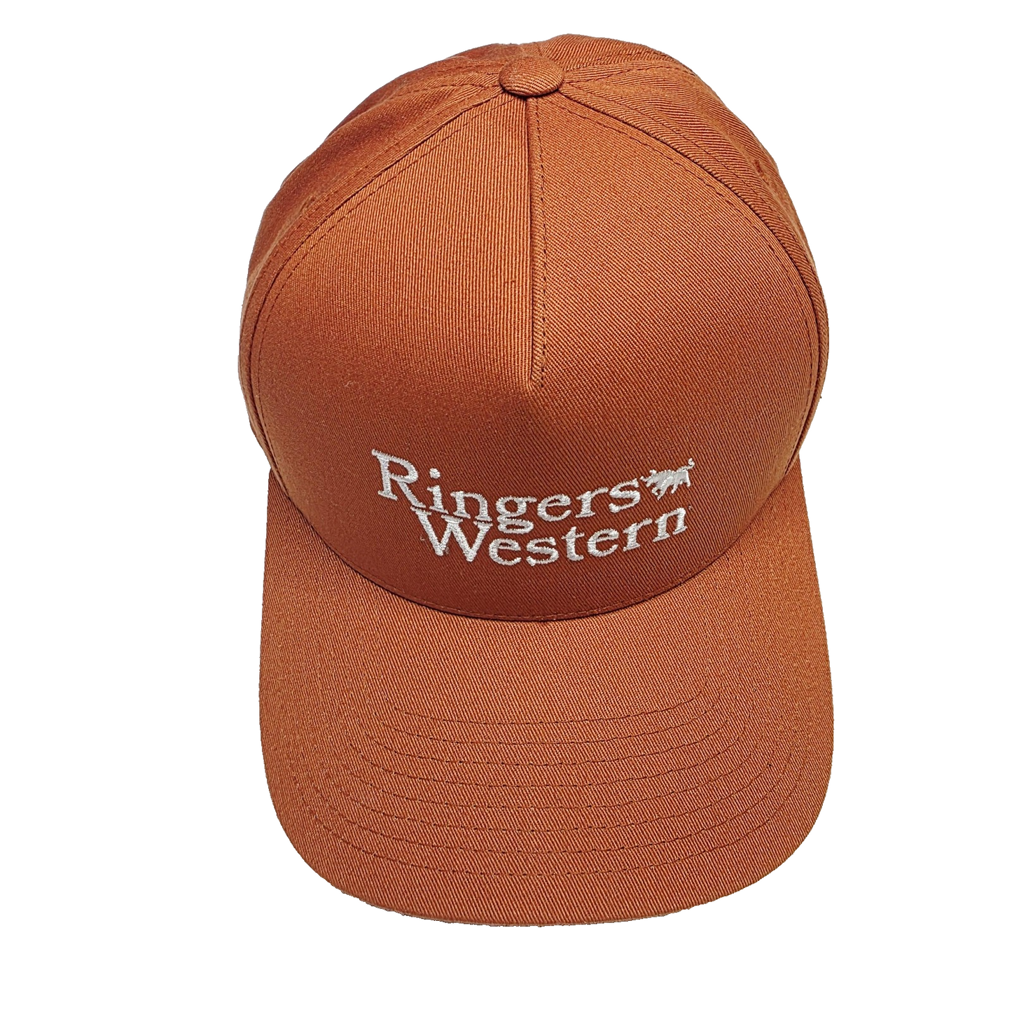 Ringers Western Hat Cap Snap Back Orange Logo Embroidered Women's Twill Western