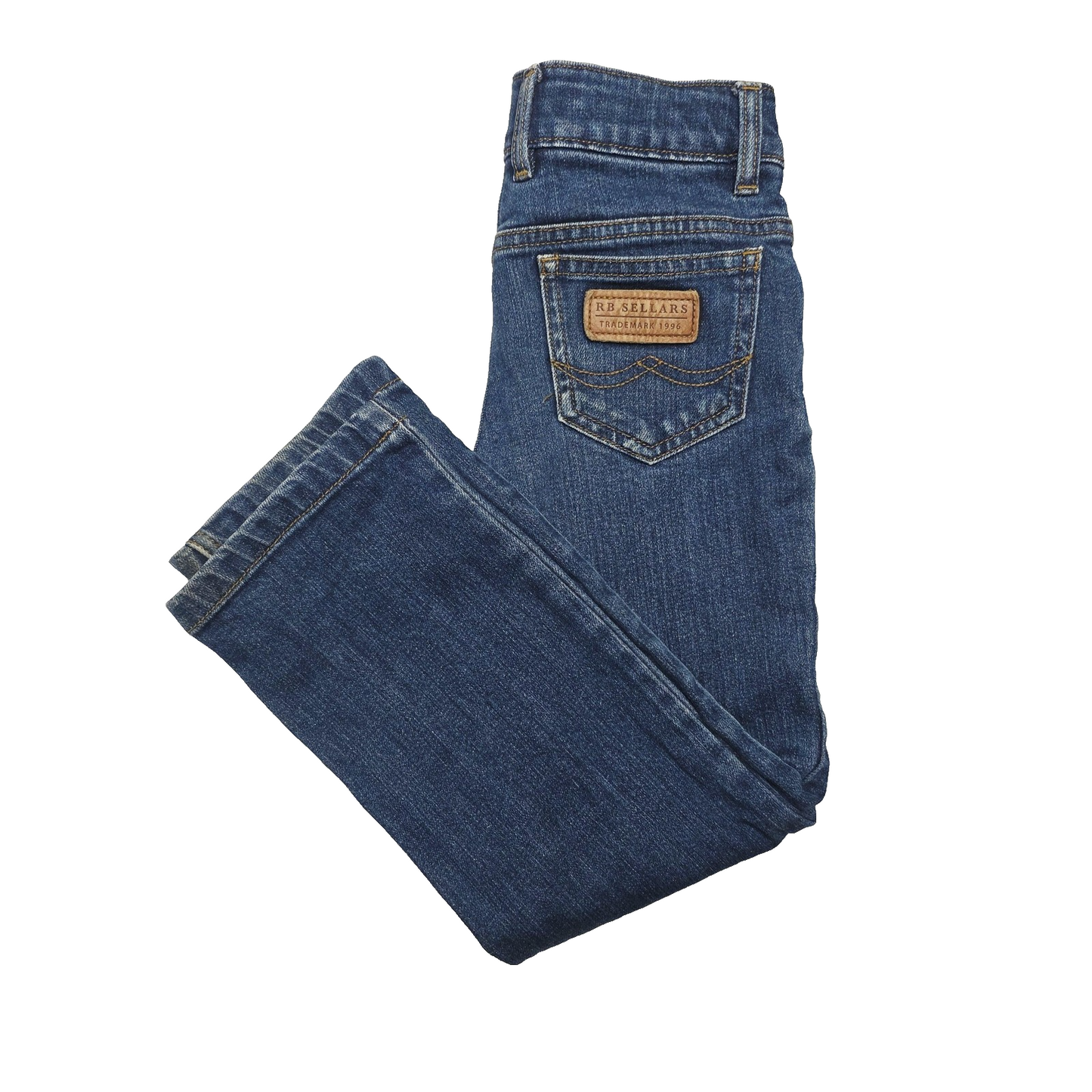 RB Sellars Jeans Boy's 5-6 Years Blue Straight Stretch Denim Workwear Casual