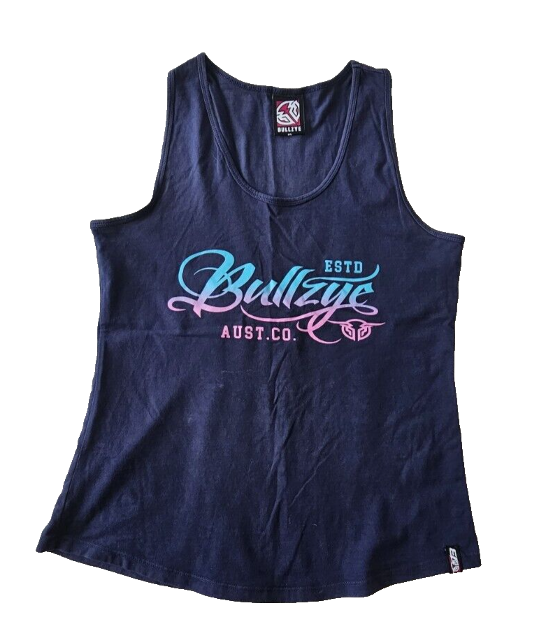 Bullzye Original Ladies Blue Racer Singlet Size 12