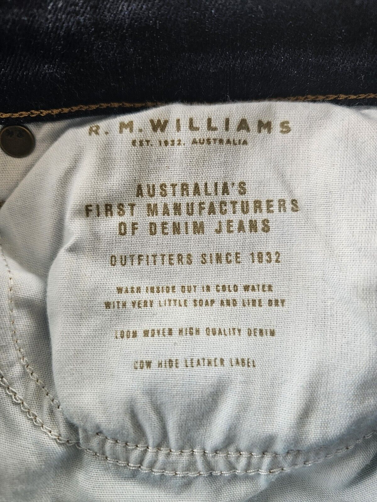 R.M Williams Indigo Bootcut Jeans Ladies Size 30