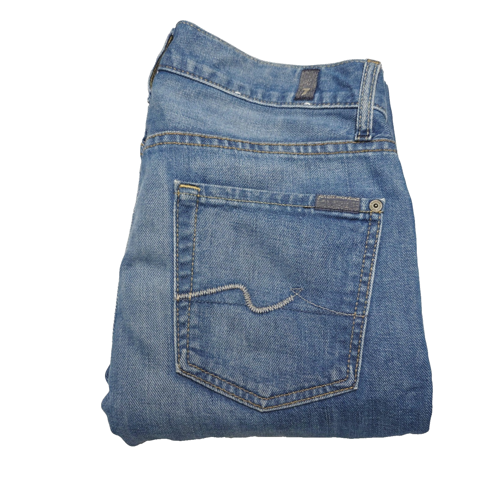 7 For All Mankind Jeans Ladies Size 28 x 34 Blue Slimmy Straight Denim