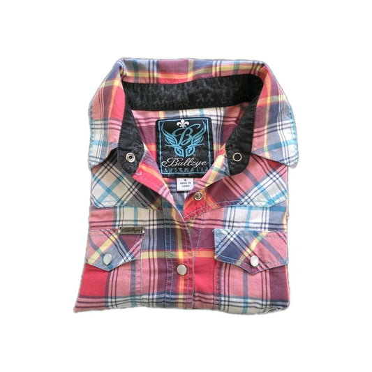 Bullzye Western Arena Long Sleeve Shirt Ladies Size 8