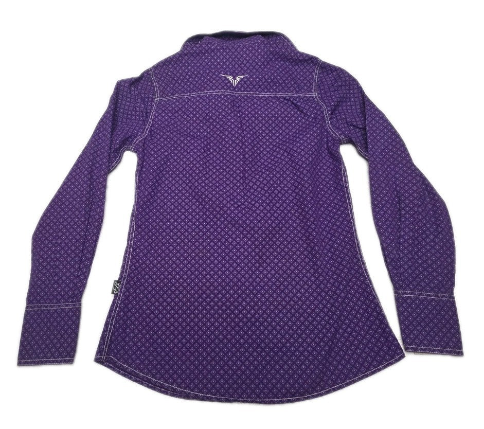 Bullzye Western Long Sleeve Shirt Ladies Size 8