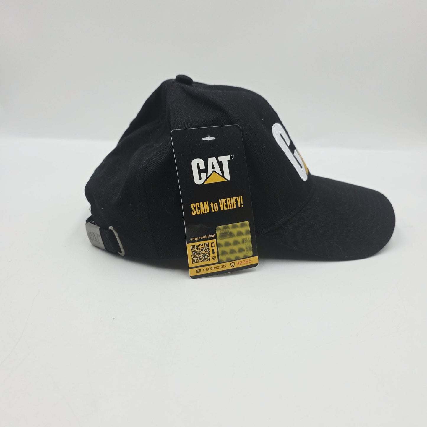 CAT Caterpillar Cap Mens One Size Black Cotton Adjustable Brim Workwear Hat