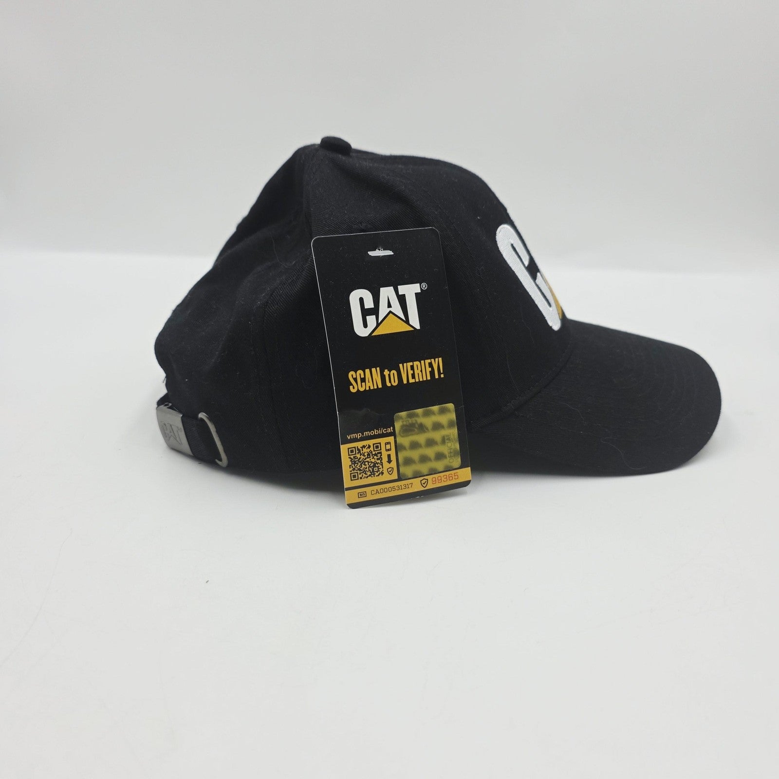 CAT Caterpillar Cap Mens One Size Black Cotton Adjustable Brim Workwear Hat