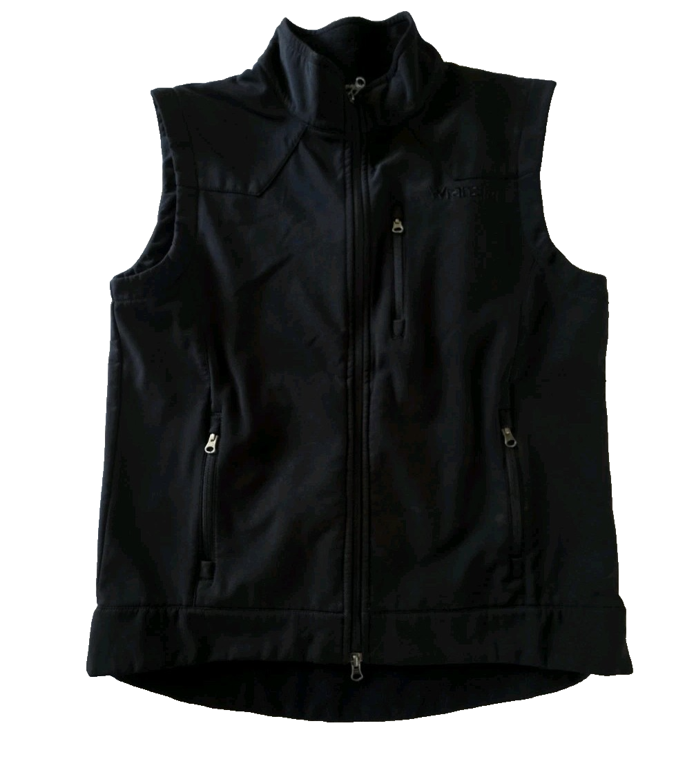 Wrangler Men's Black Full Zip Fleece Vest Size Large