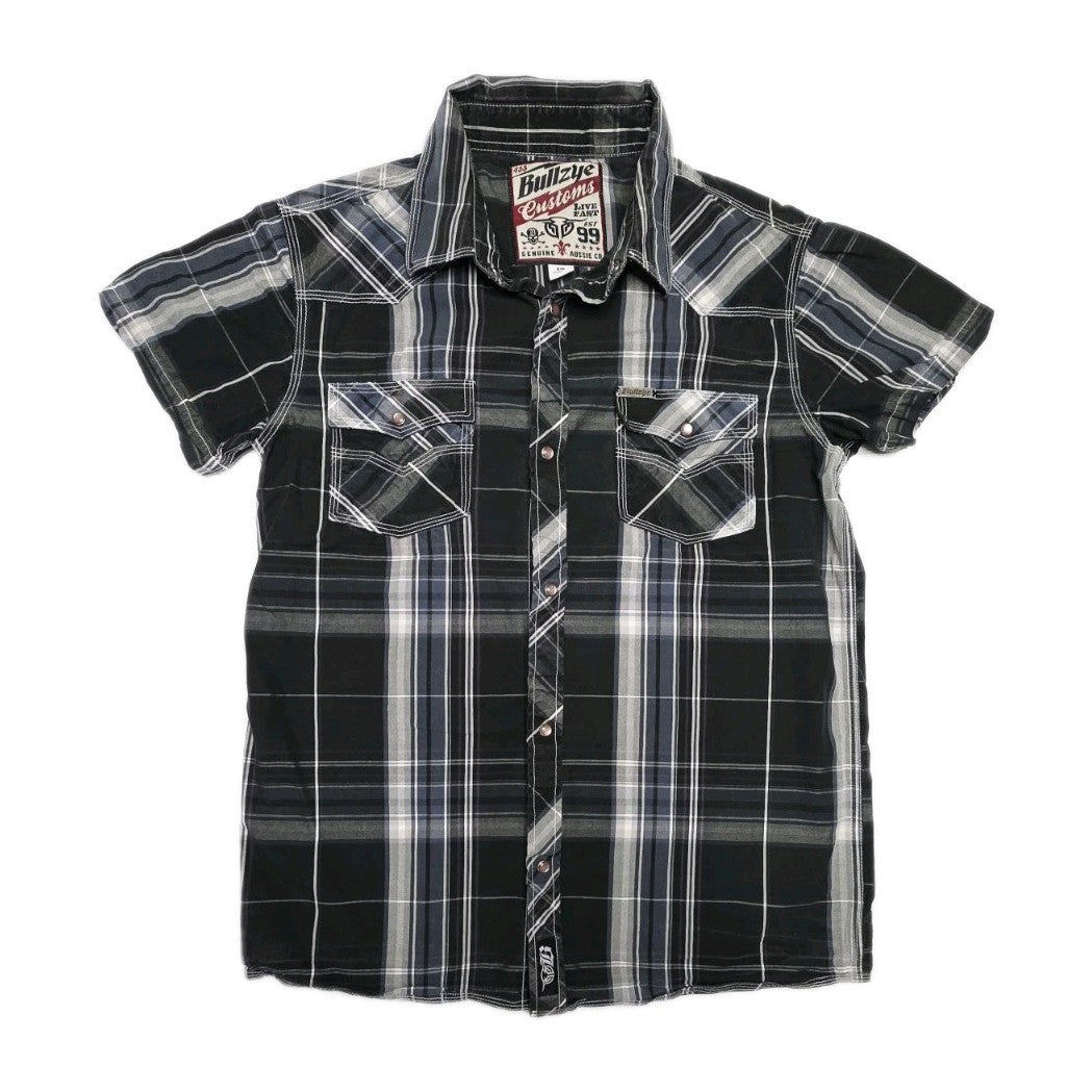 Bullzye Western Short Sleeve Shirt Boys Size 16