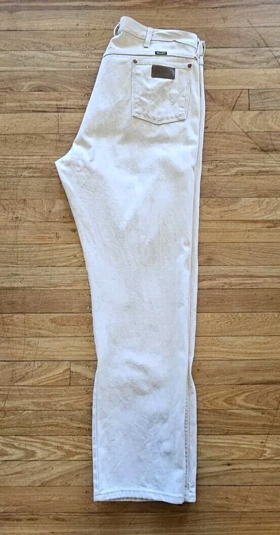 Wrangler Cowboy Cut Original Fit Jeans (13MWZTN) Prewashed Bone Men's Size 42x34