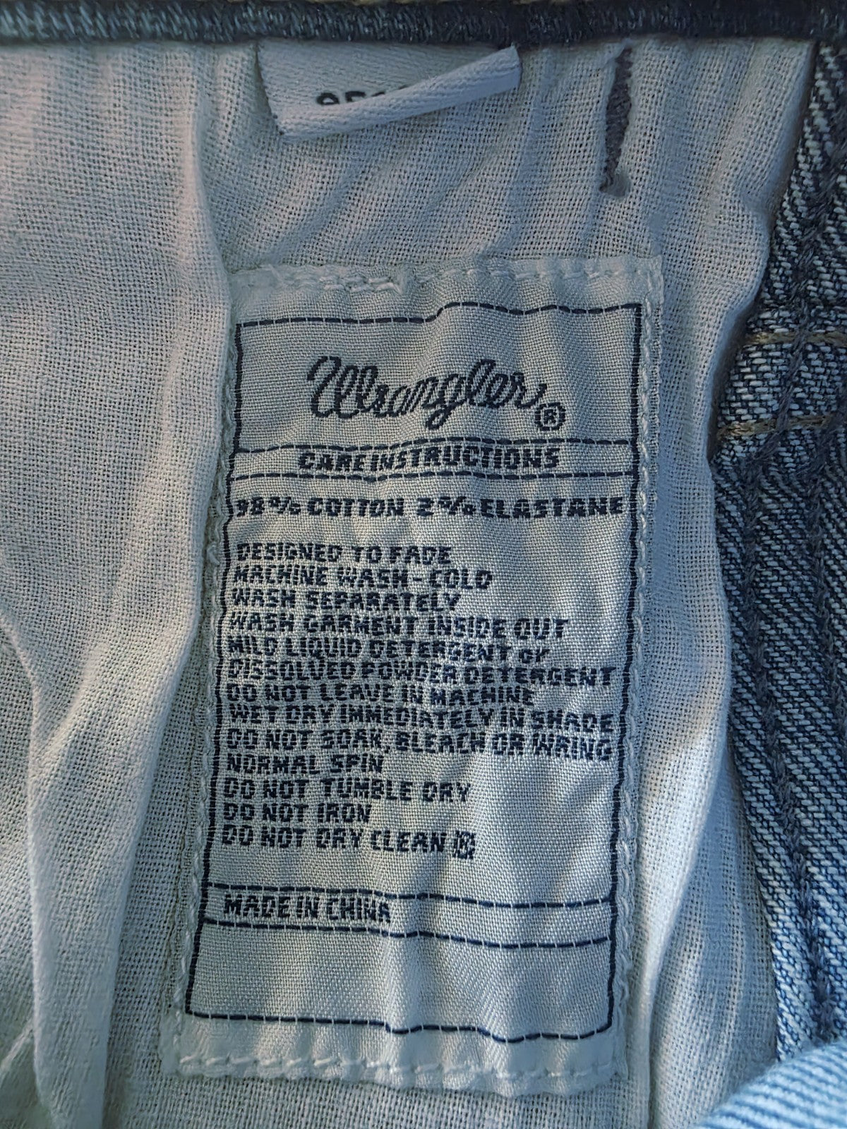 Wrangler Hi Pins Ladies Jeans Size 12