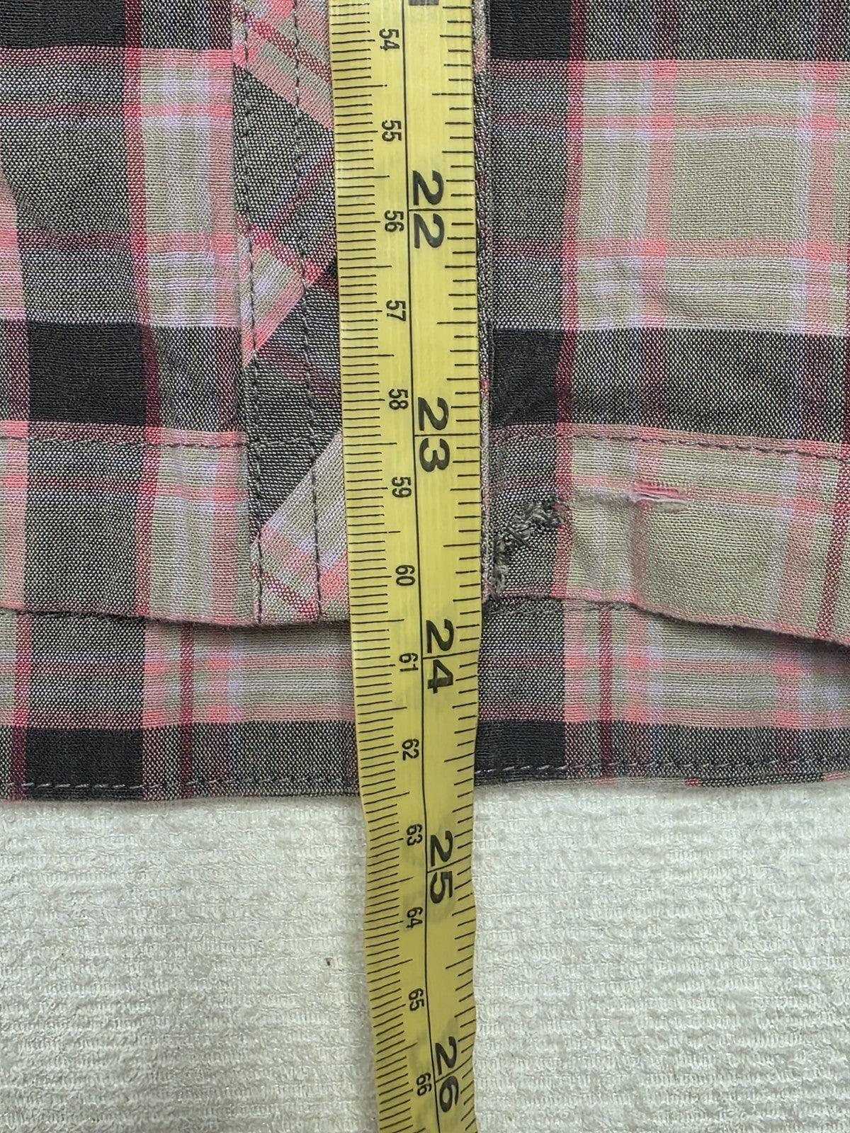 Wrangler Shirt Womens 12 Multicolour Pink Grey Plaid Button Up Long Sleeve