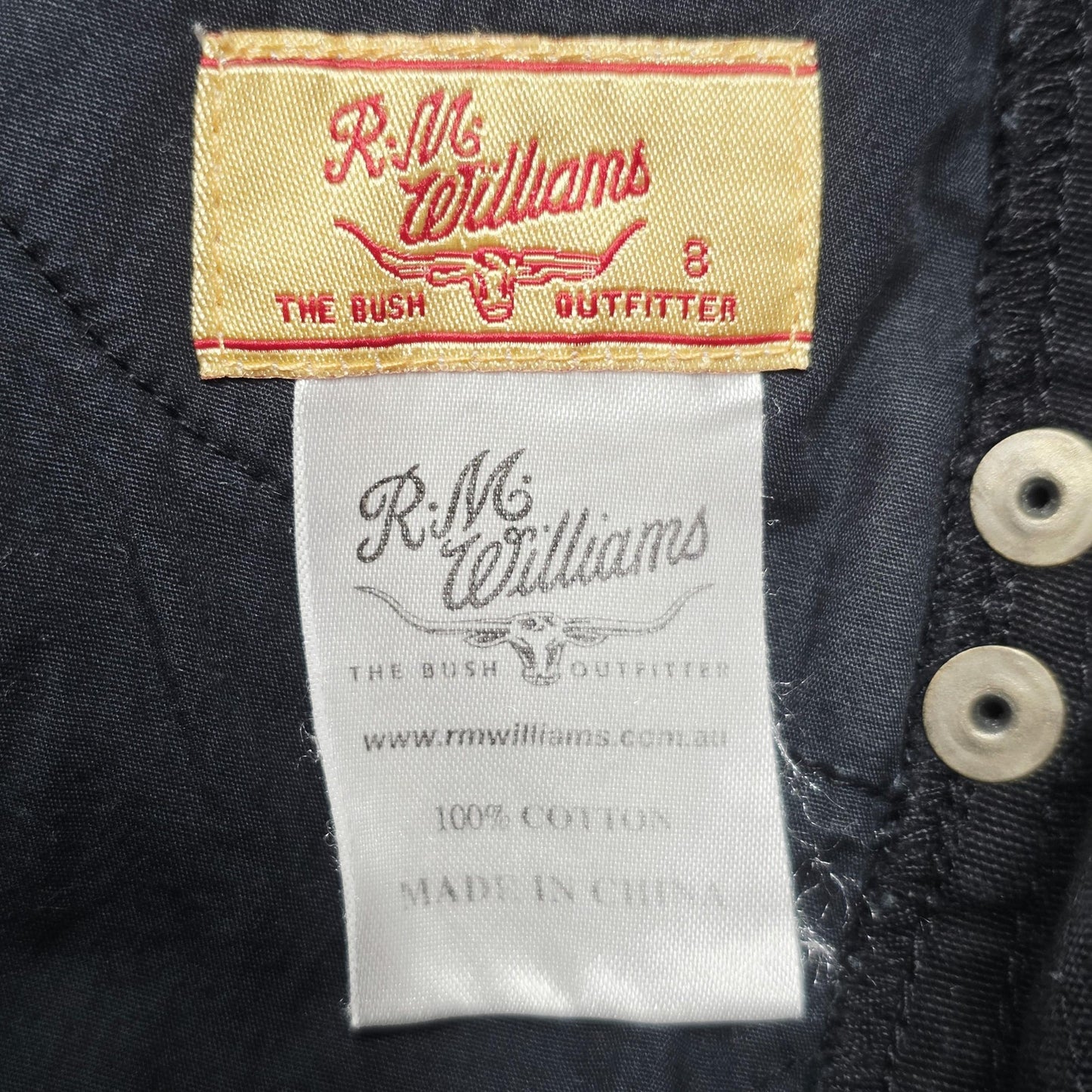 R.M. Williams Skirt Women's 8 Black Denim A-Line Knee Length Casual Workwear