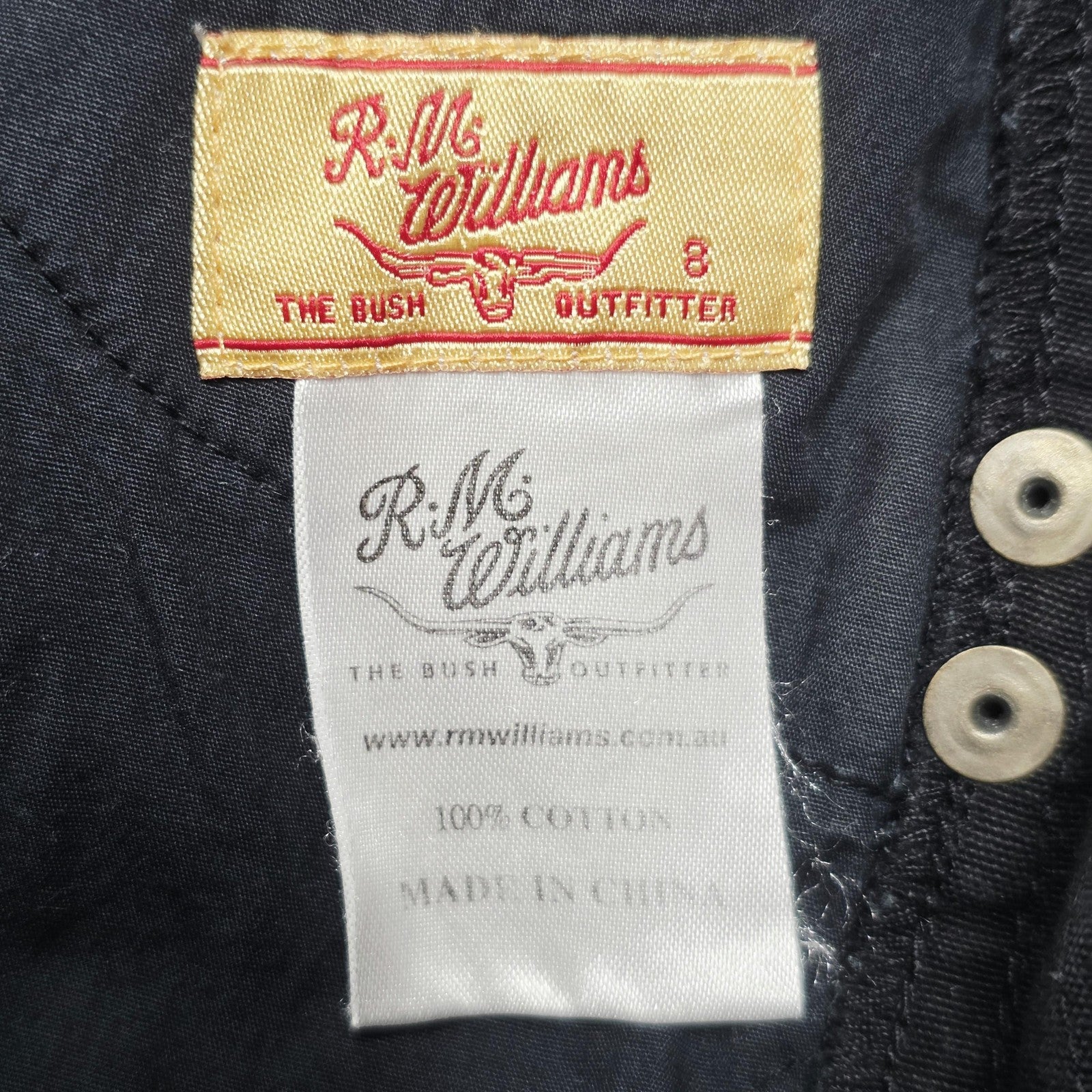 R.M. Williams Skirt Women's 8 Black Denim A-Line Knee Length Casual Workwear