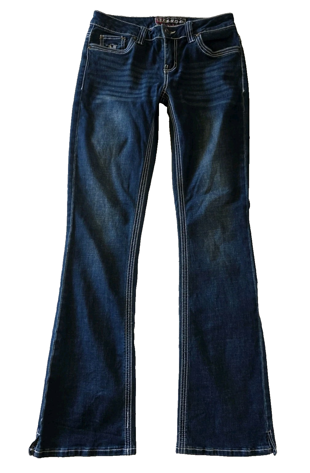 Bullzye Women's Angelina Boot Cut Jeans 34" Leg in Dark Wash - Size 8