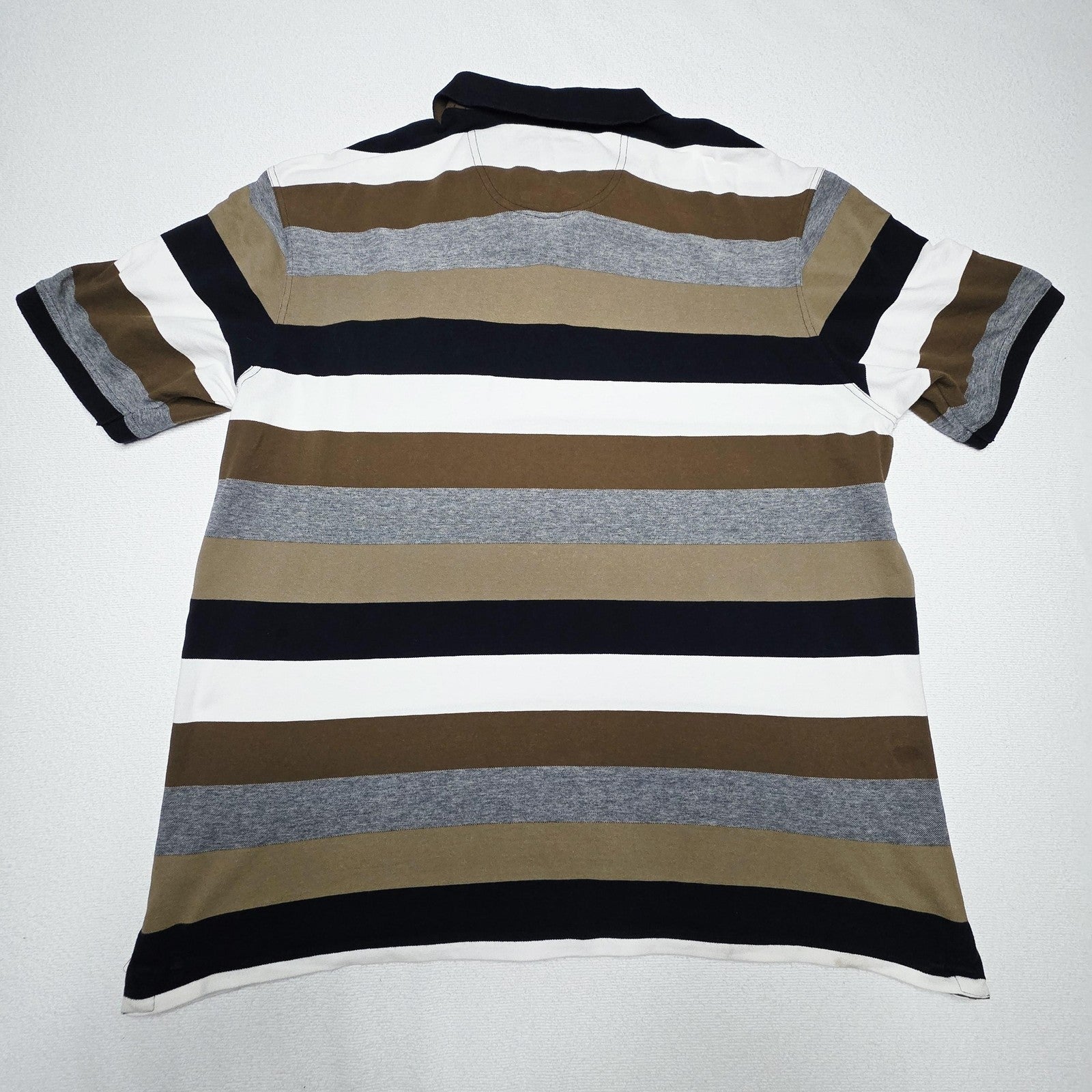 Thomas Cook Shirt Men's 4XL Multicolour Striped Short Sleeve Cotton Polo