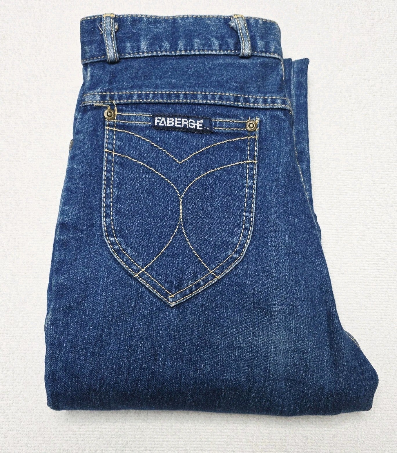Faberge Jeans Women's 10 Blue High Rise Tapered Ankle Zip Pockets Vintage