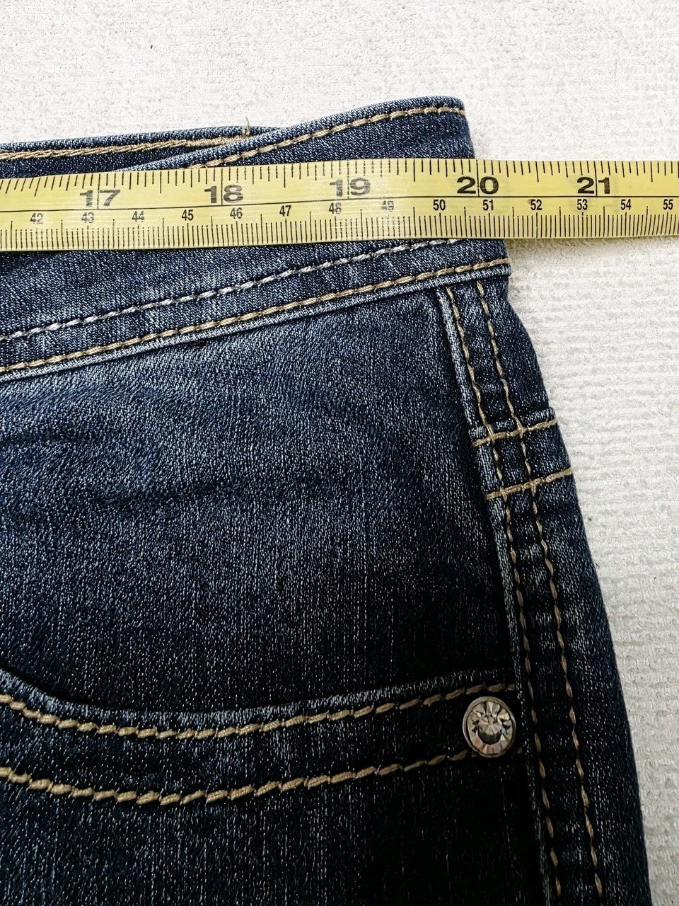 Pure Western Shorts Women's 16 Blue Denim Bermuda Zip Fly Pockets Casual Summer