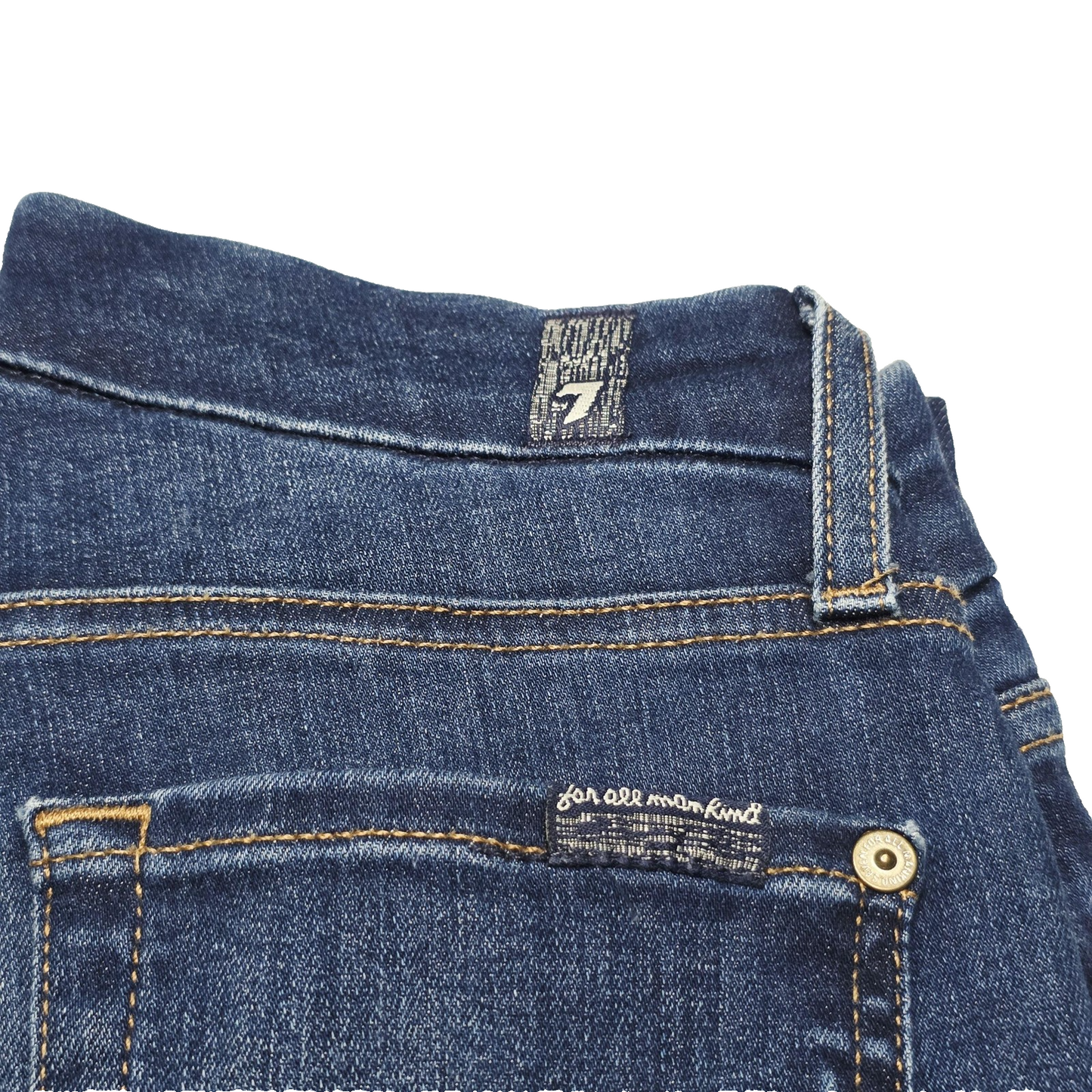 7 For All Mankind Jeans Women's 26x26 Blue Kimmie Crop Stretch Denim Pockets