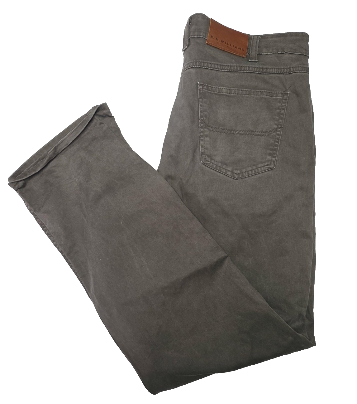 R.M. Williams Jeans Men's 38x32 Brown Straight Regular Stretch Denim TJ781XDSI01