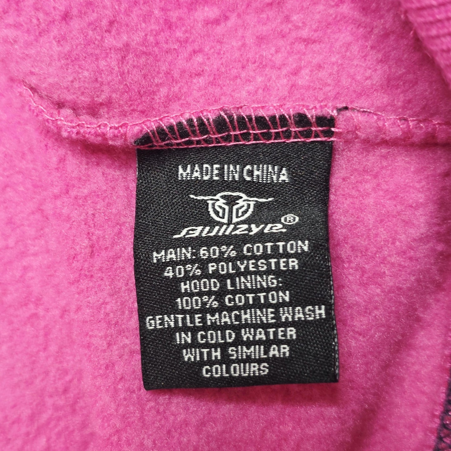Bullzye Jumper Women's 20 Pink Hooded Fleece Pullover Bullzye Original Logo