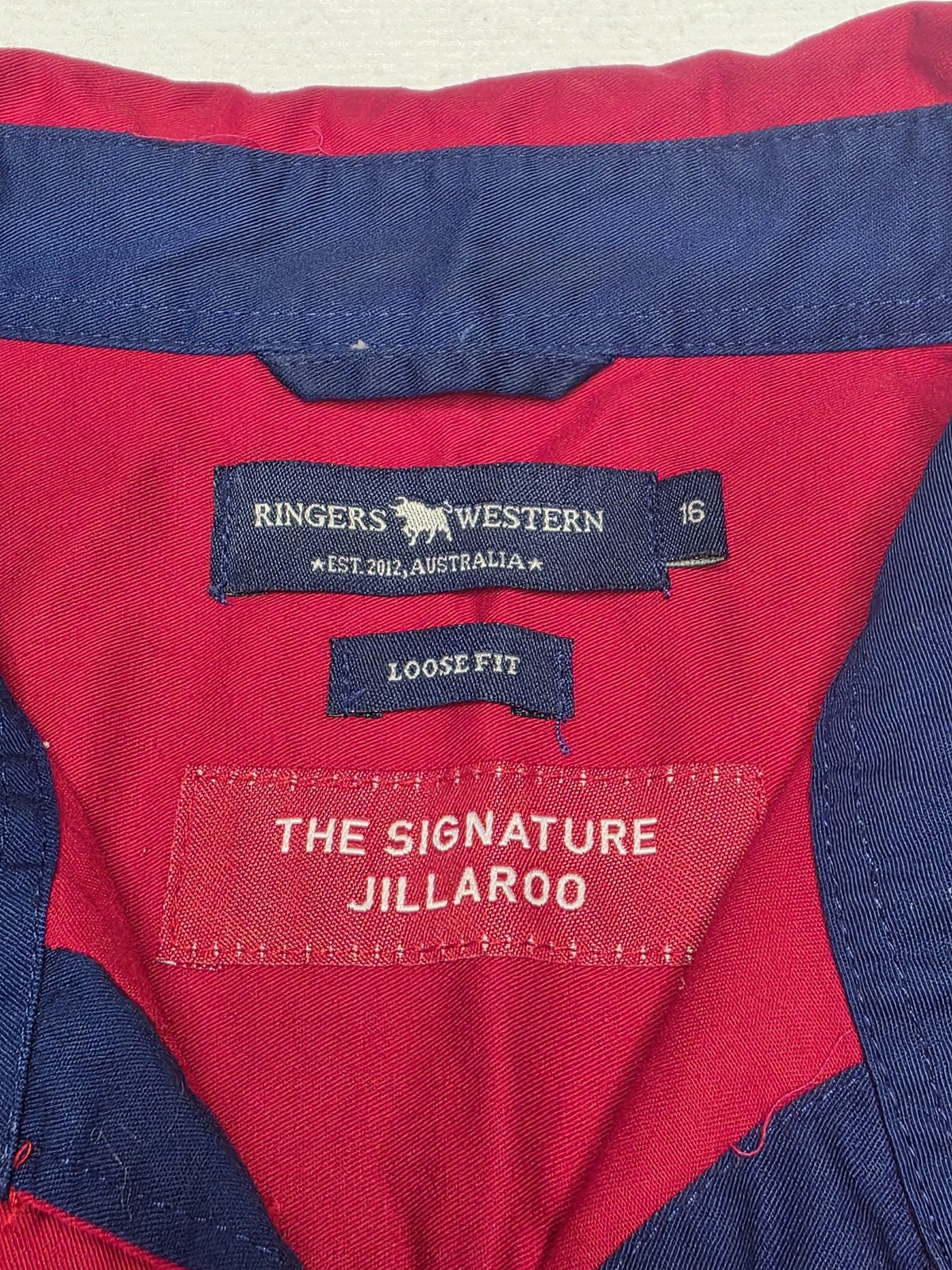 Ringers Western Shirt Womens 16 Red Signature Jillaroo Snap Western Workwear
