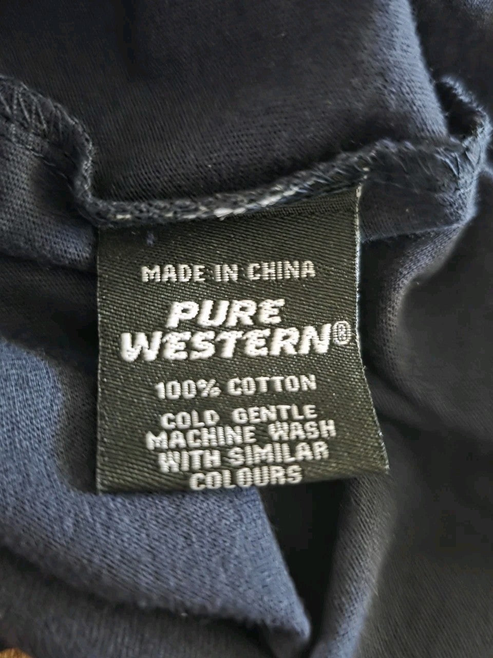 Pure Western Knight Short Sleeve Tee Navy Men's Size 3XL - NEW -