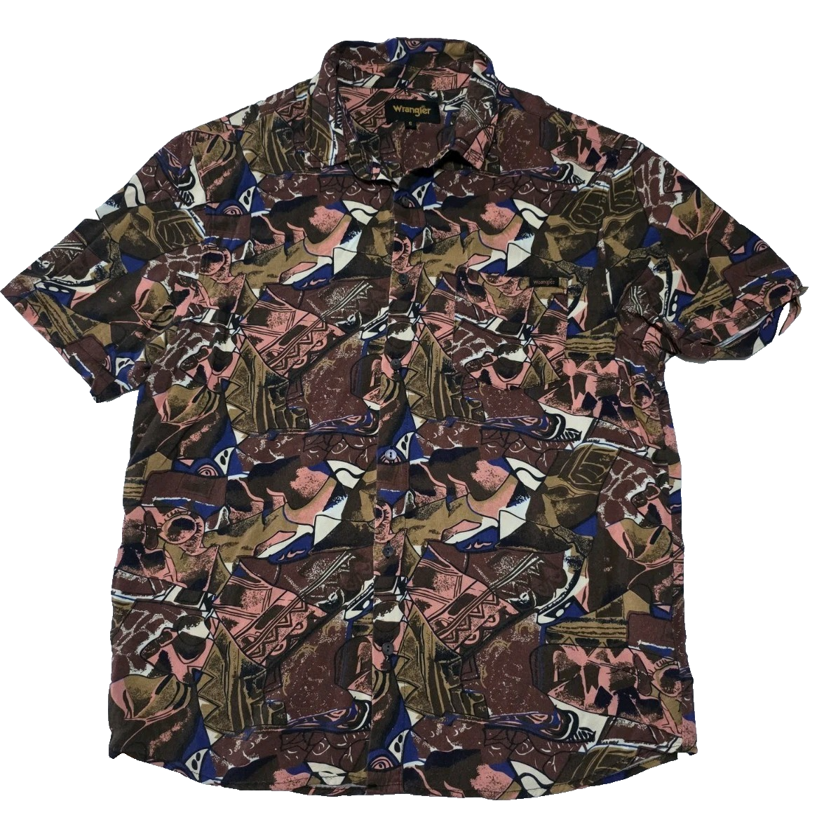 Wrangler Casual Short Sleeve Shirt Men's Size S