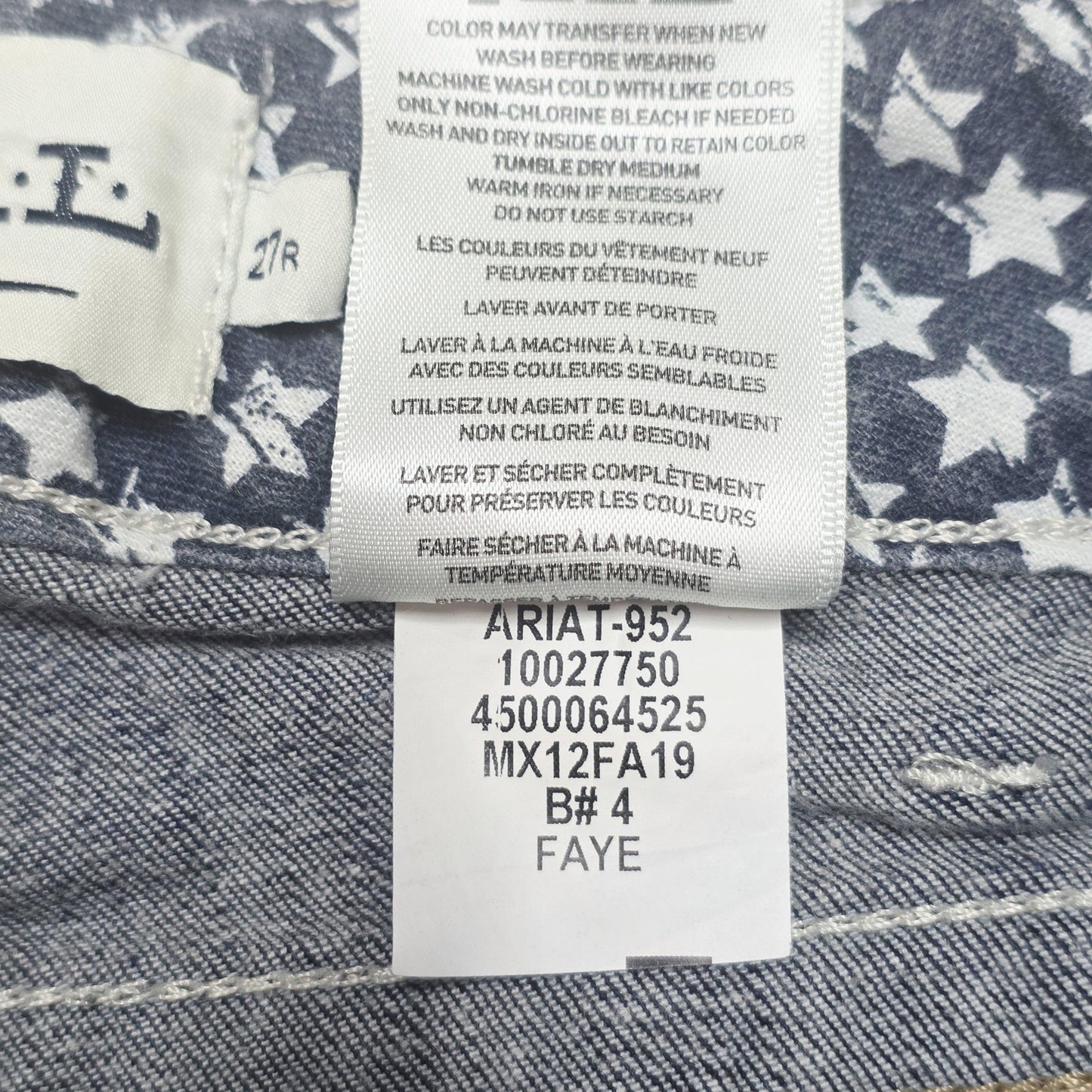 Ariat Jeans Women's 27R Blue Skinny Slim Stretch Denim Embroidered Faye 10027750